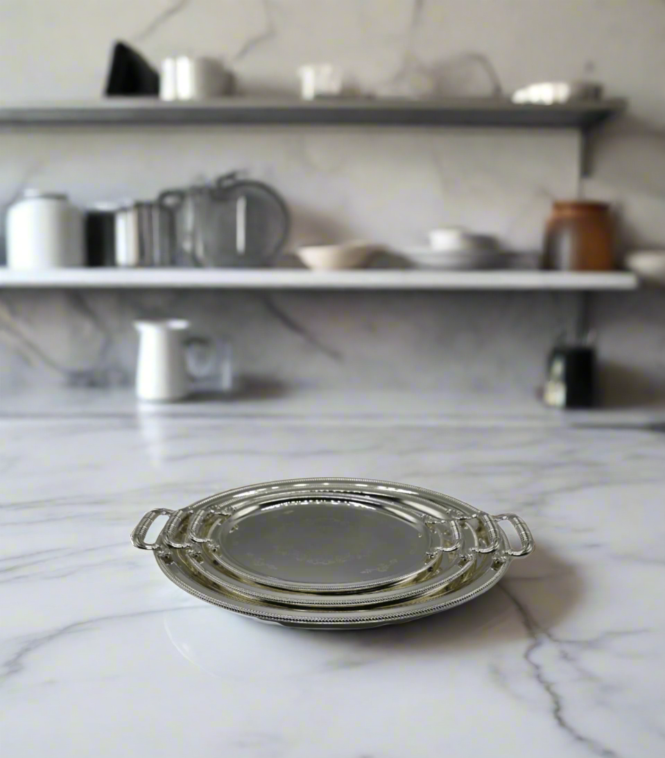 metal tray 3pc 1362 oval