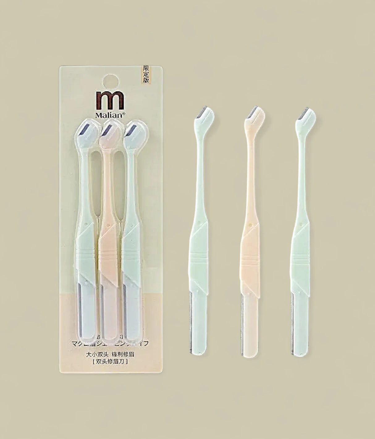 malian eye brow razor 3pc china m-3141