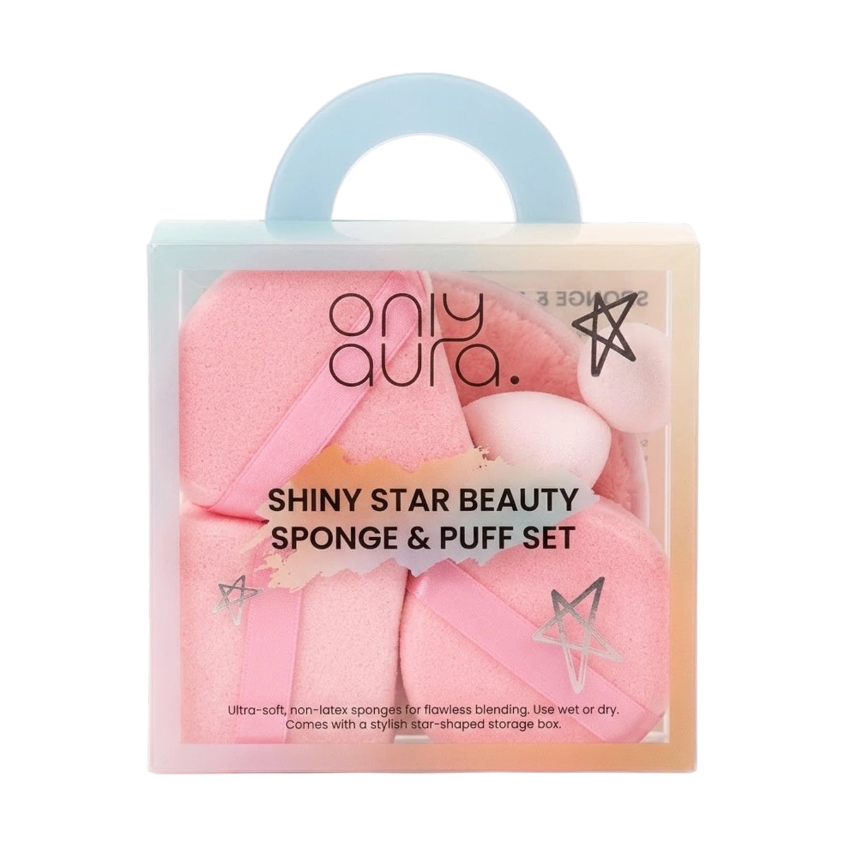 only aura sponge & puff set 9pc