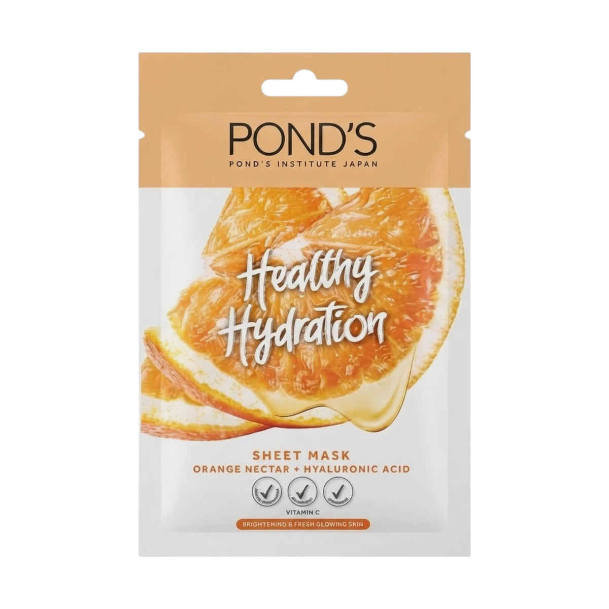 ponds sheet mask orange nectar + hyaluronic acid 25ml