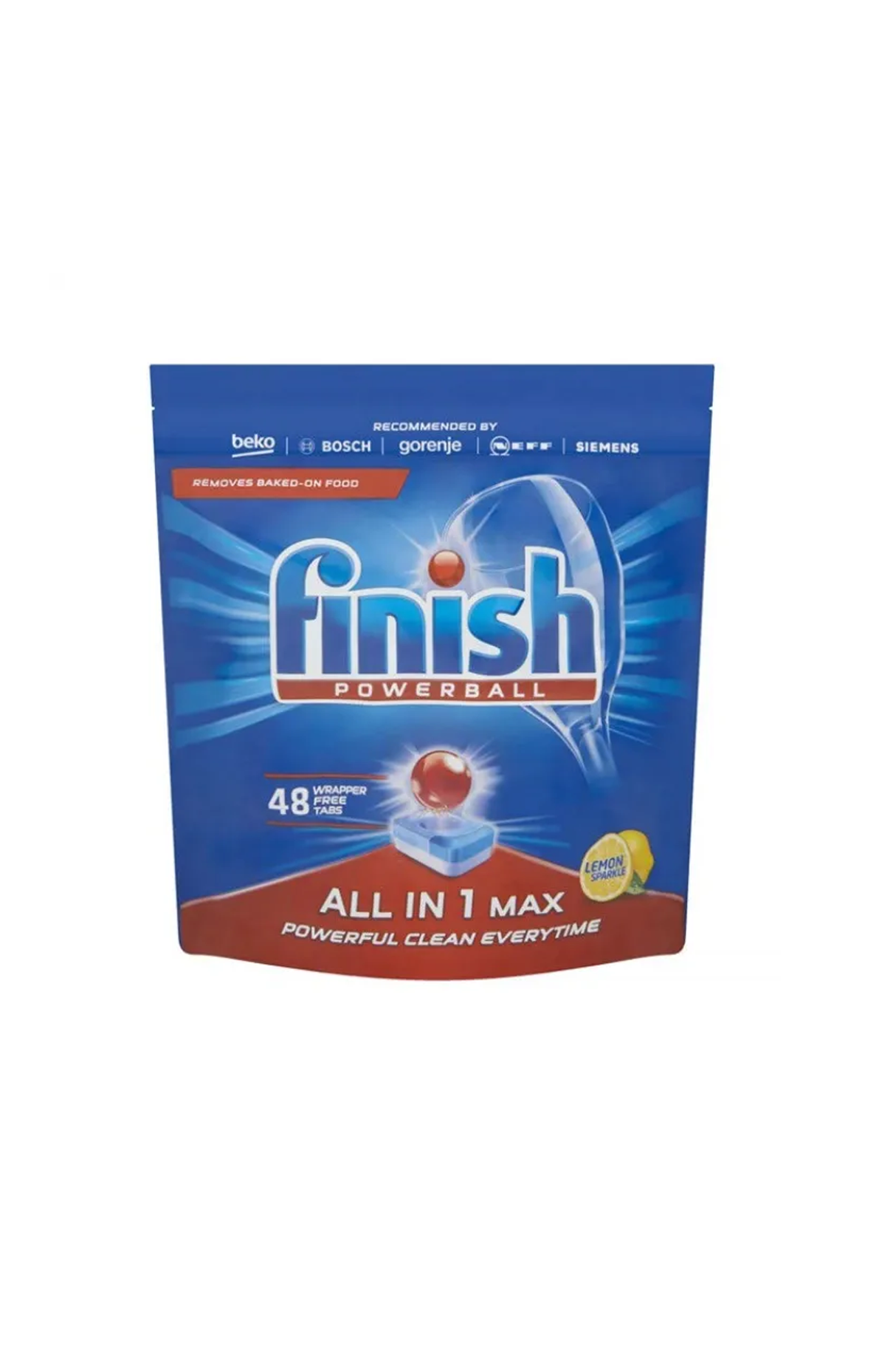 finish dishwash quantum lemon sparkle 48 tabs 744g