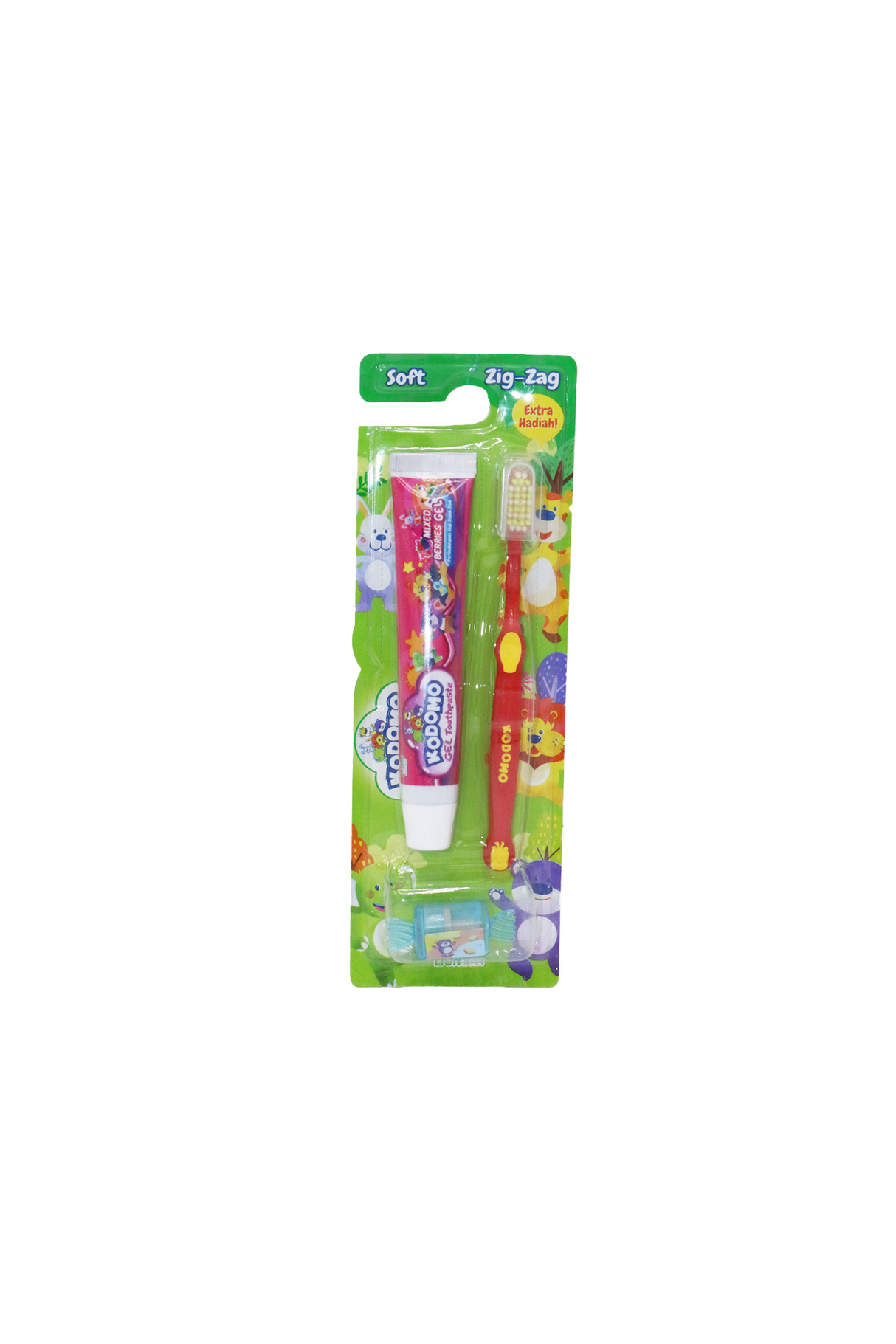 kodomo kids tooth brush & paste zig zag juciy orange gel