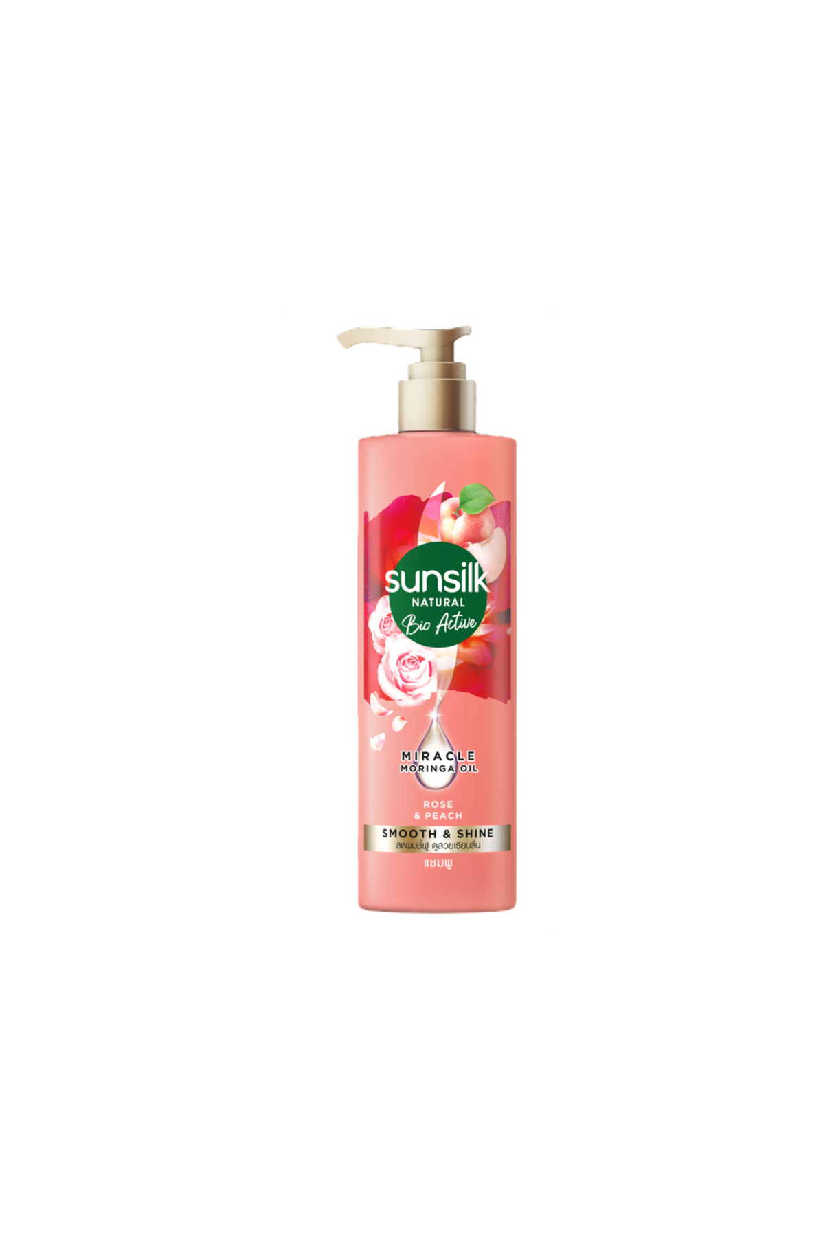 sunsilk shampoo rose & peach 380ml pump thai