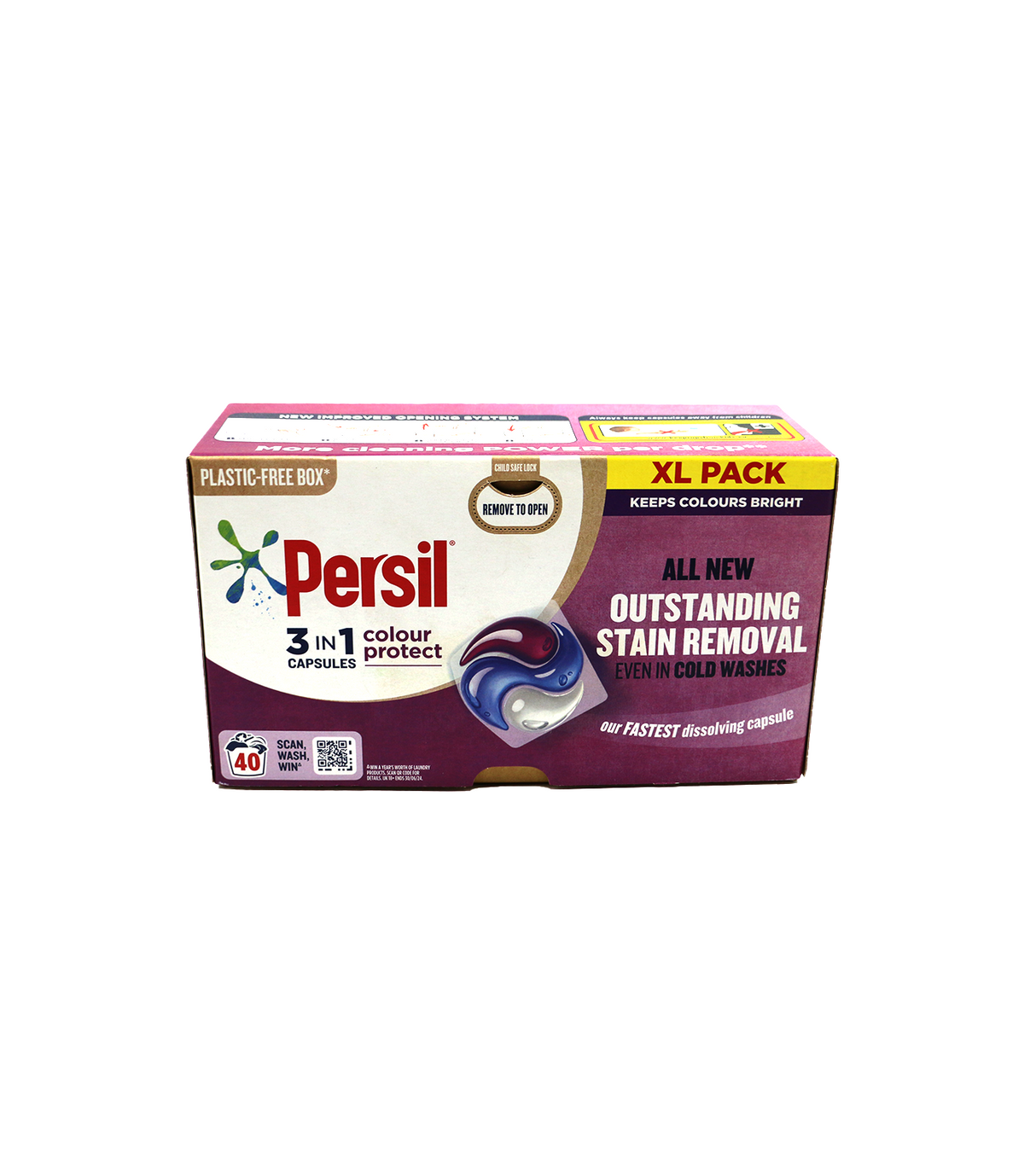 persil washing capsules 3in1 colour protect 40 washes 844g