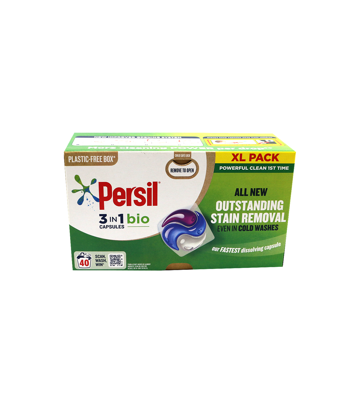 persil washing capsules 3in1 bio 40 washes 844g