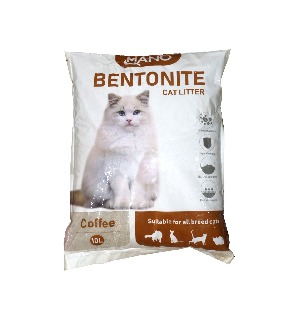 mano cat litter coffee 10l