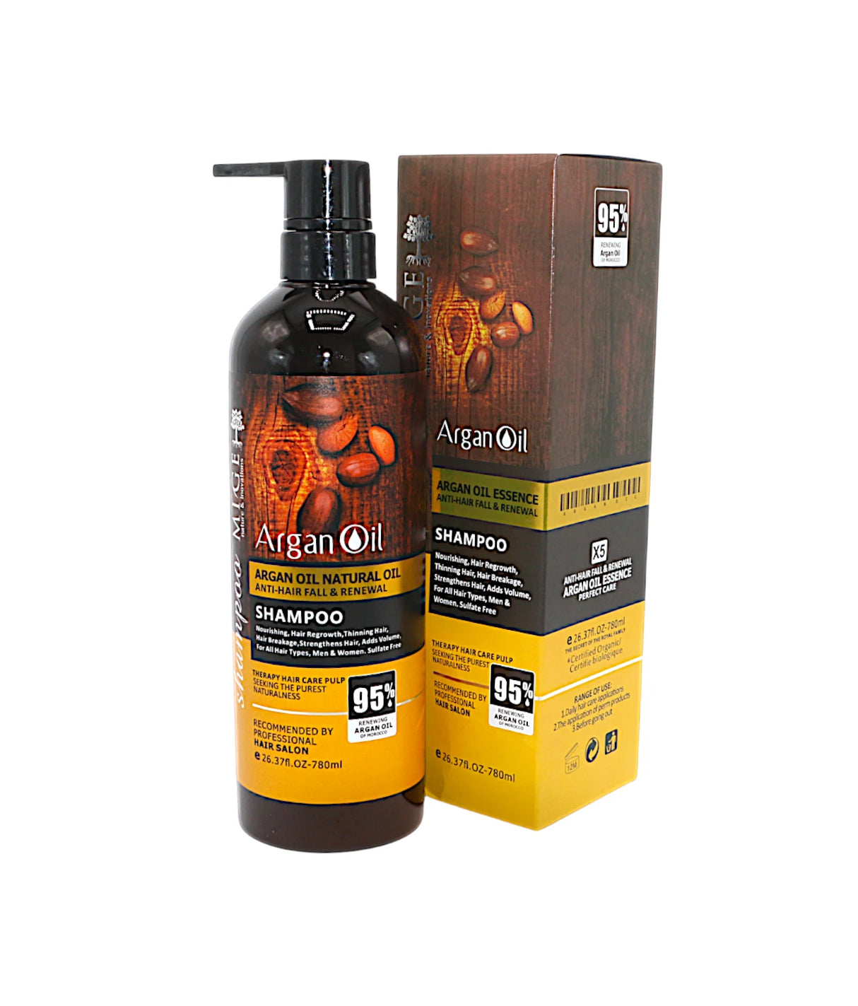 mige argan oil shampoo 95% 780ml china