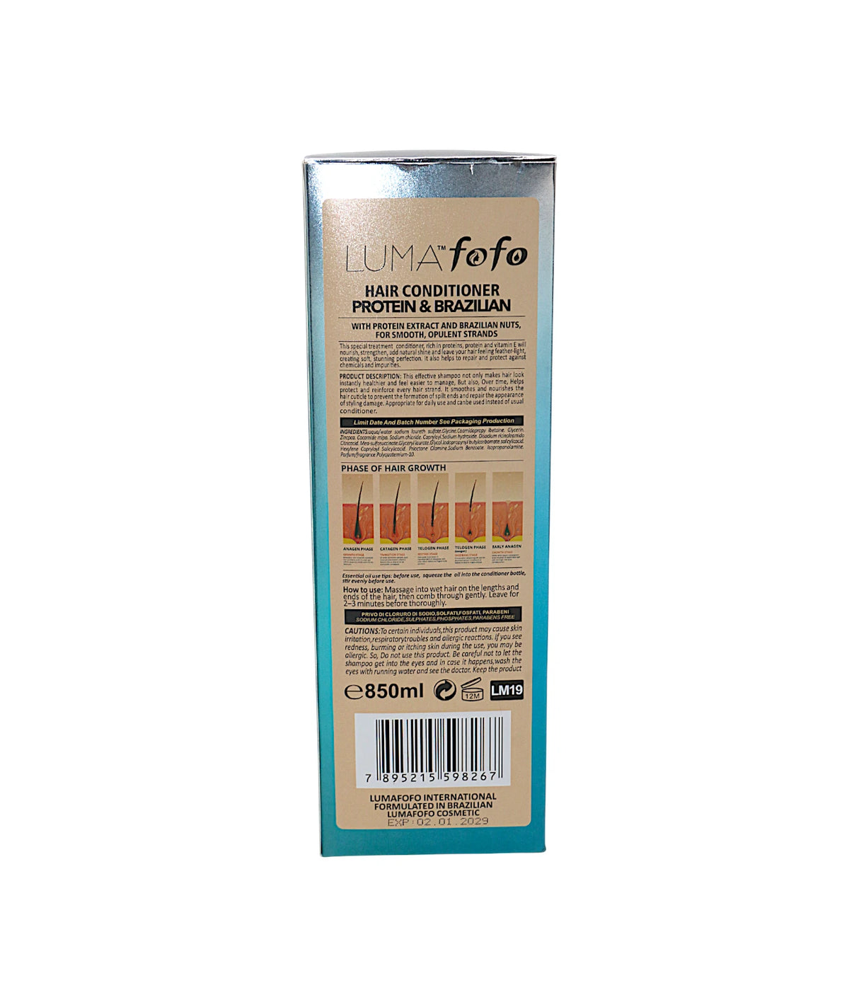luma conditioner protien brazilian 850ml china