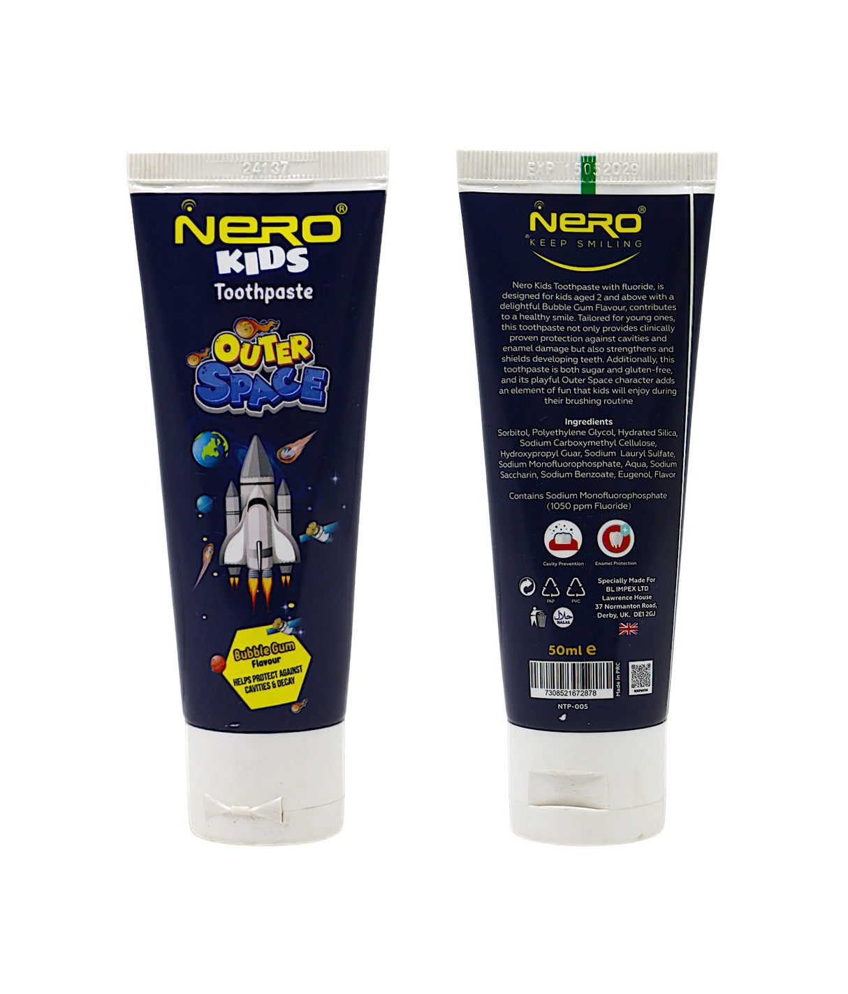 nero toothpaste kids outer space bubble gum 50ml