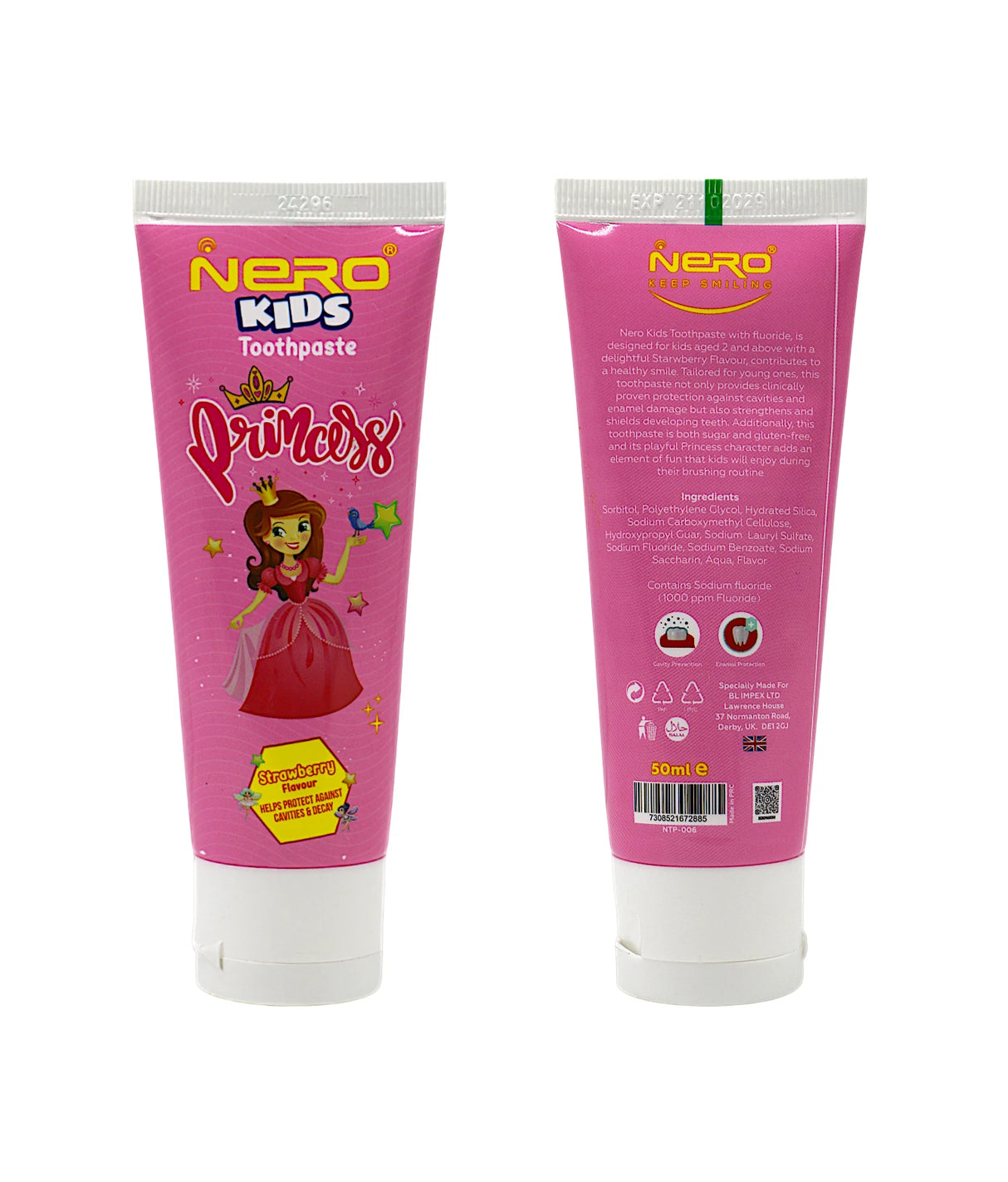 nero toothpaste kids princess strawberry 50ml
