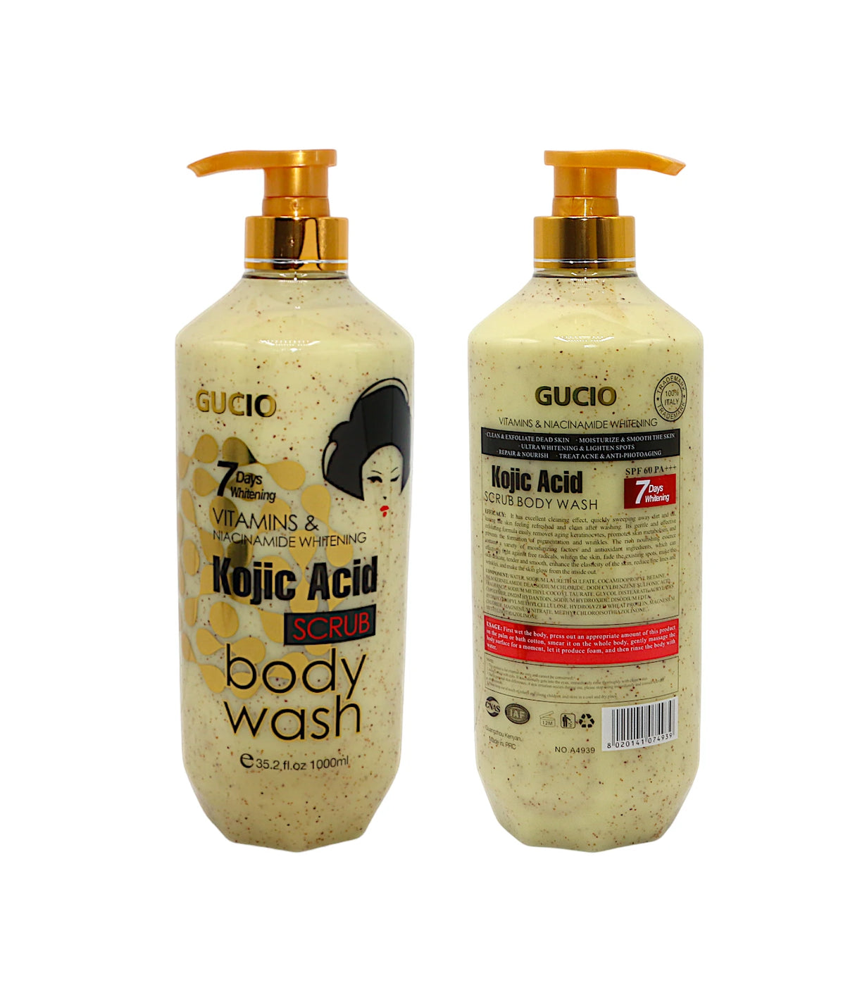gucio body wash kojic acid 1000ml