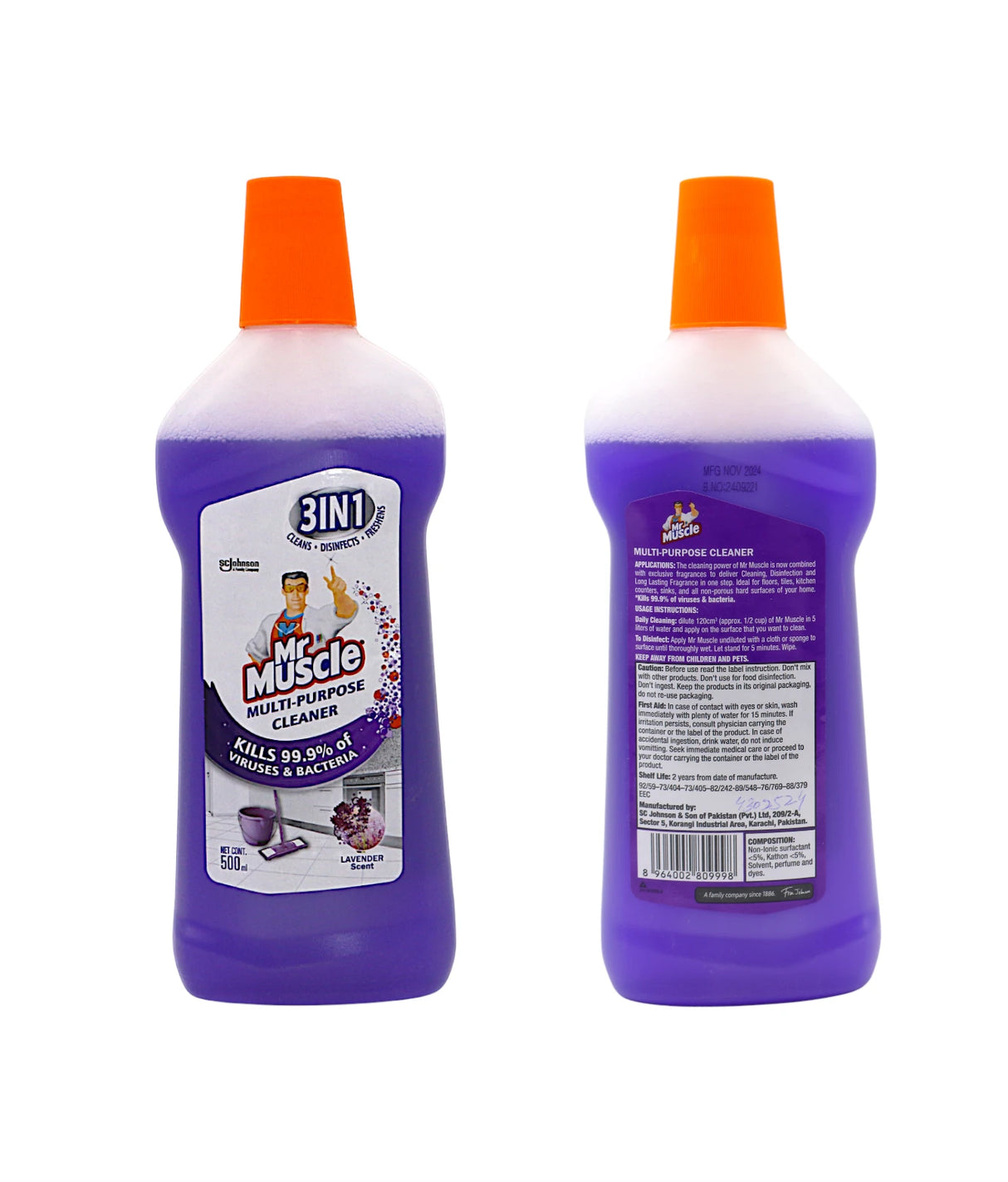 mr muscle multi purpose cleaner lavender scent 500ml