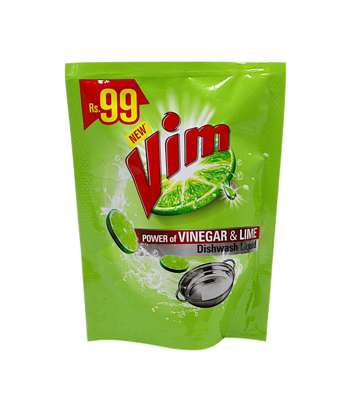 vim dishwash liquid pouch vinegar & lime 170ml