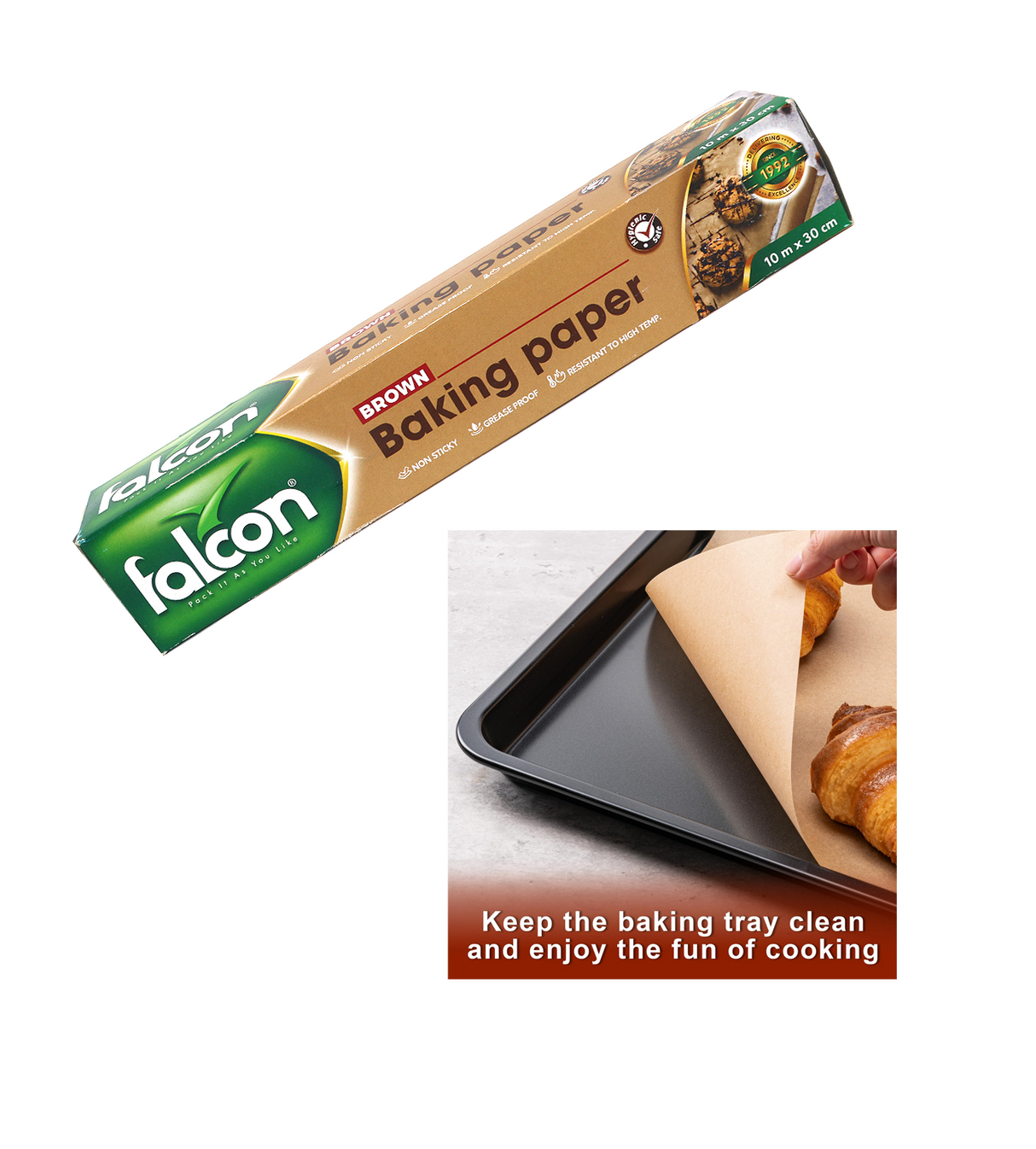 falcon baking paper brown 10mx30cm