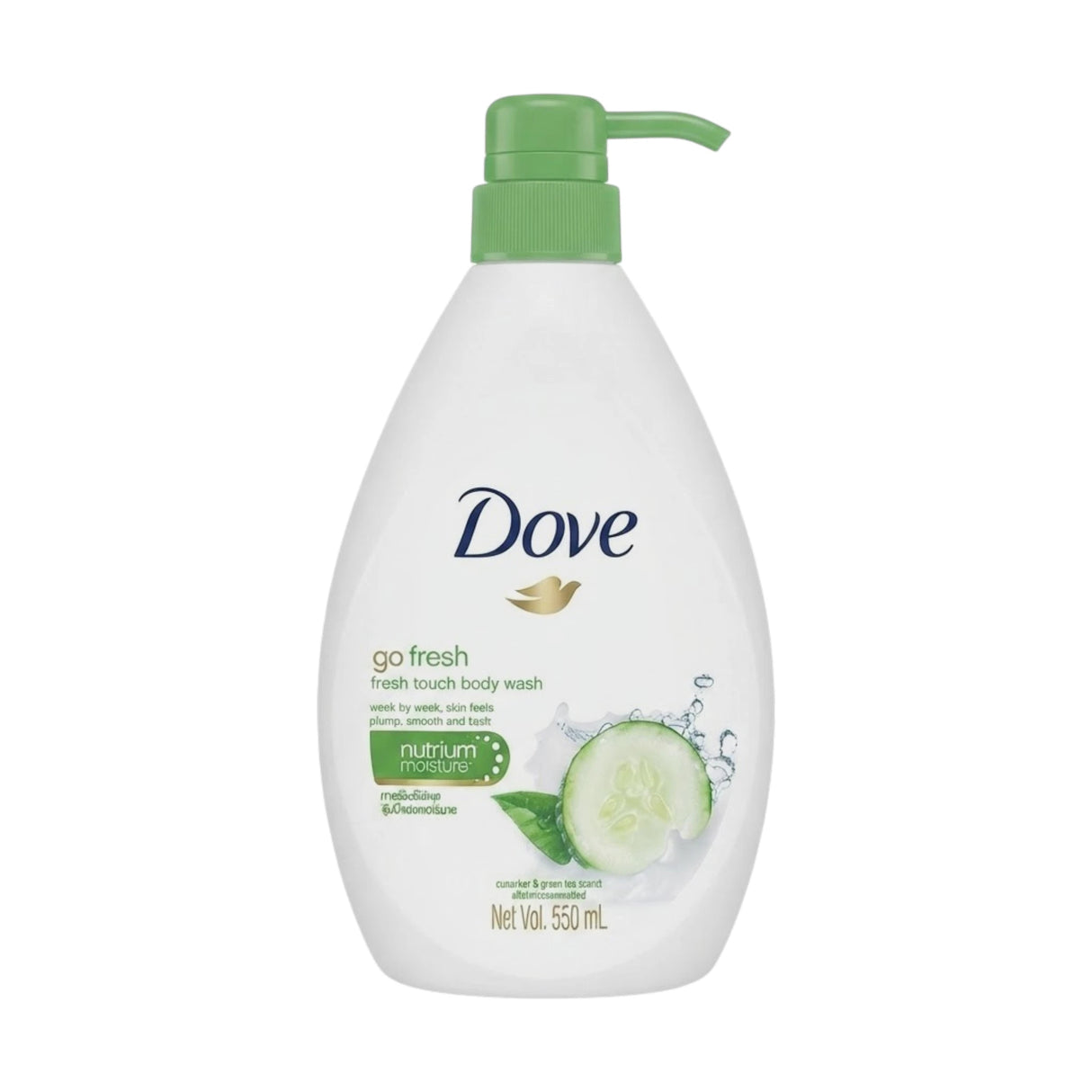 dove body wash go fresh cucumber & green tea 550ml indonesia