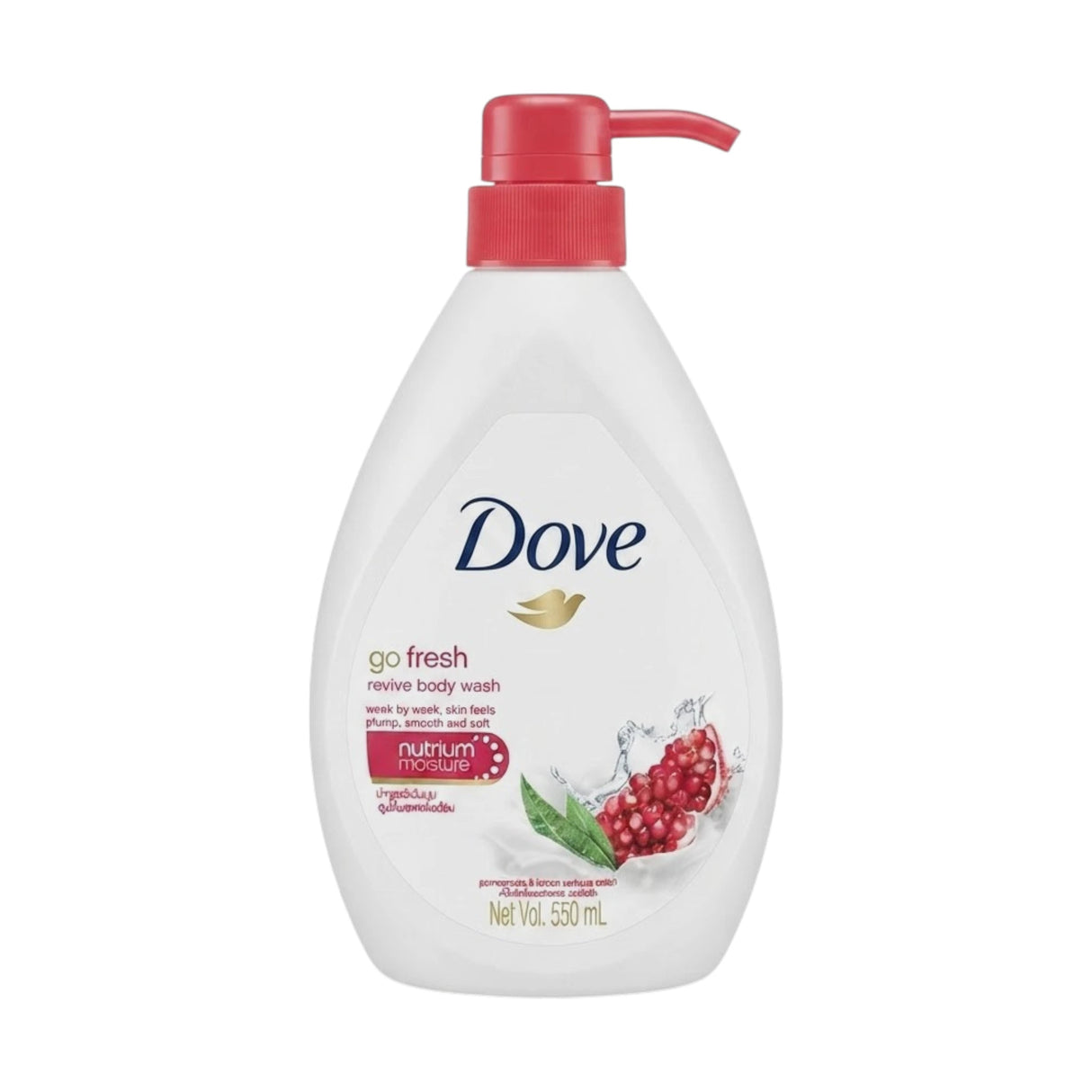 dove body wash go fresh pomegranate & lemon 550ml indonesia
