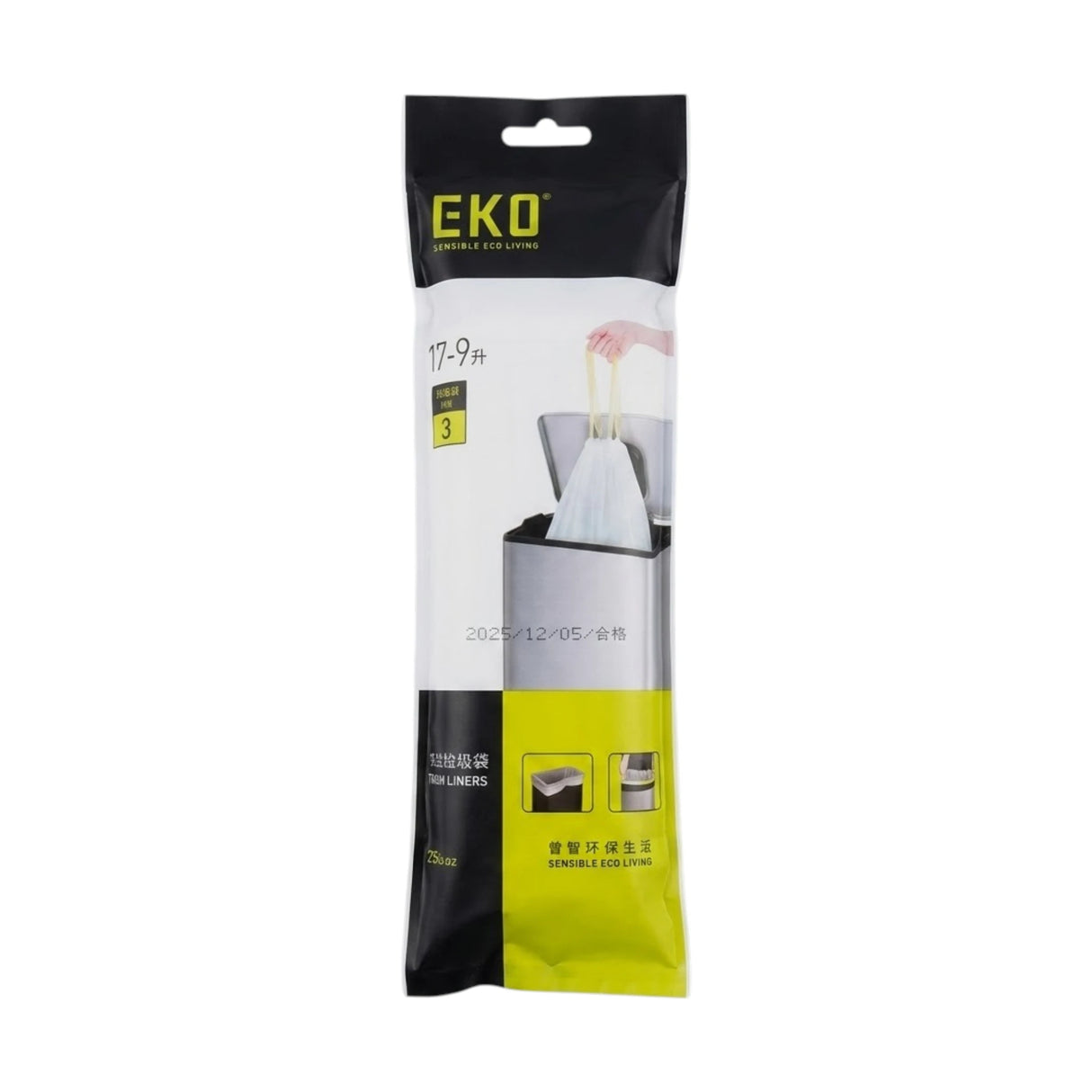 eko garbage bags 25pc 7-9l china ek33802