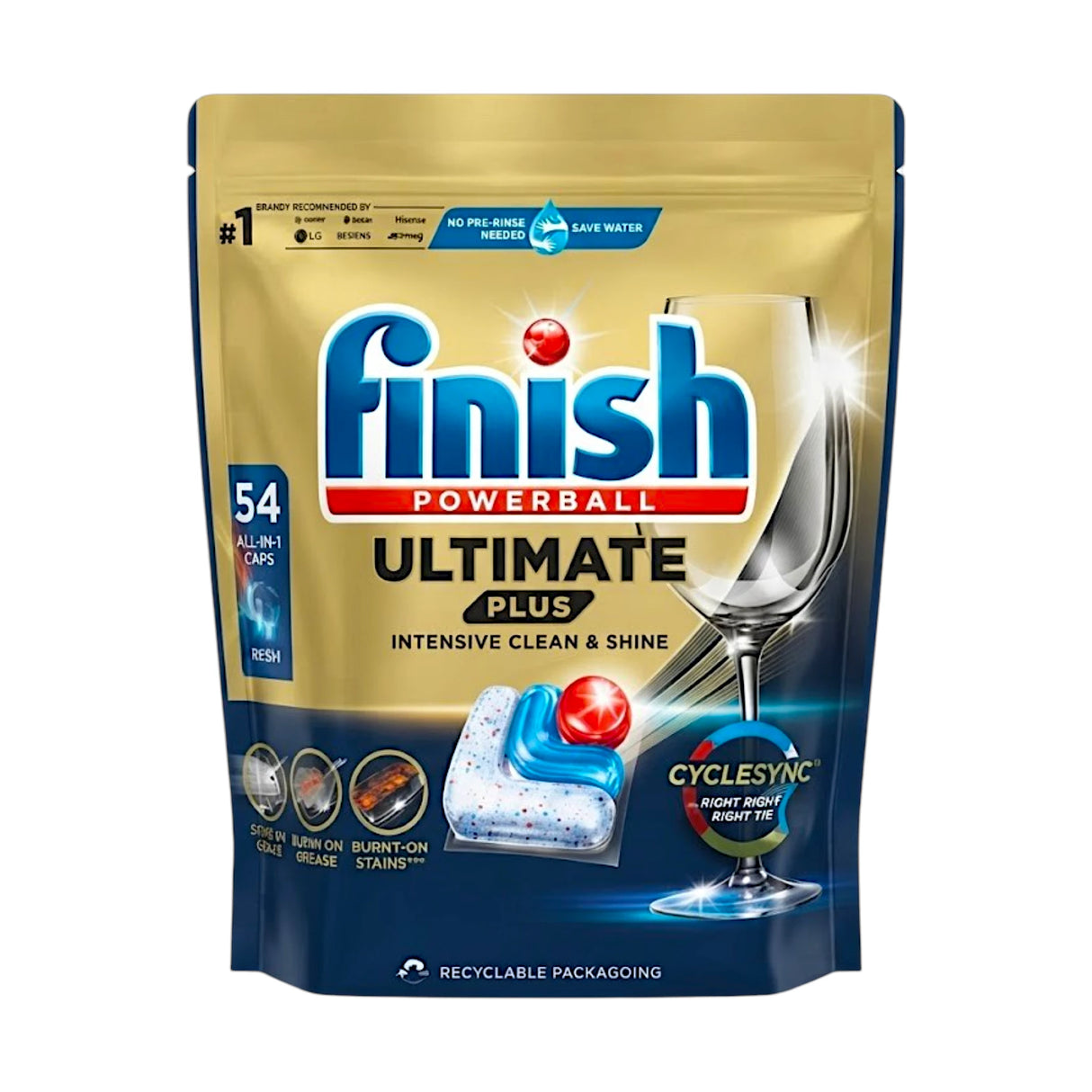 finish dishwasher powerball ultimate plus fresh 54 tablets 658.8g