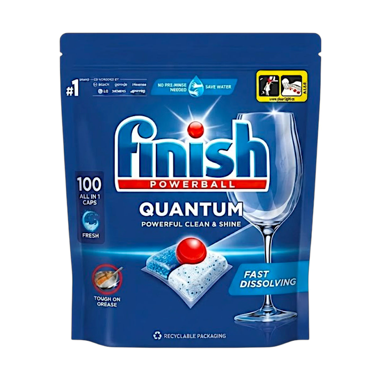 finish dishwasher powerball quantum fresh 100 tablets 1040g