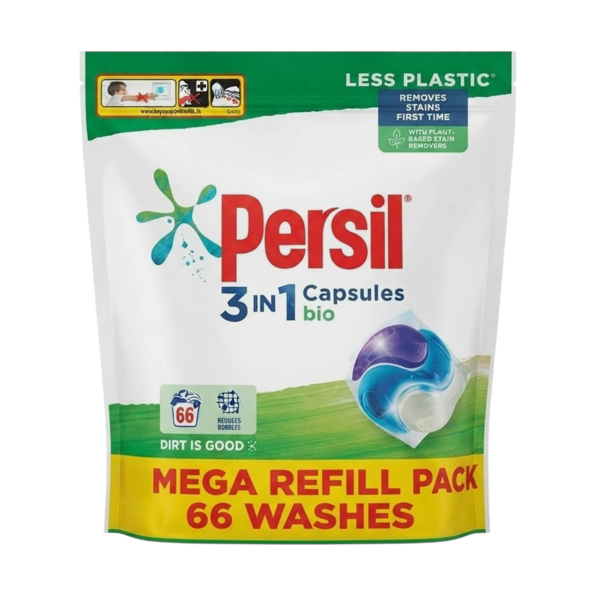 persil washing capsules 3in1 bio 66pc 1.782kg