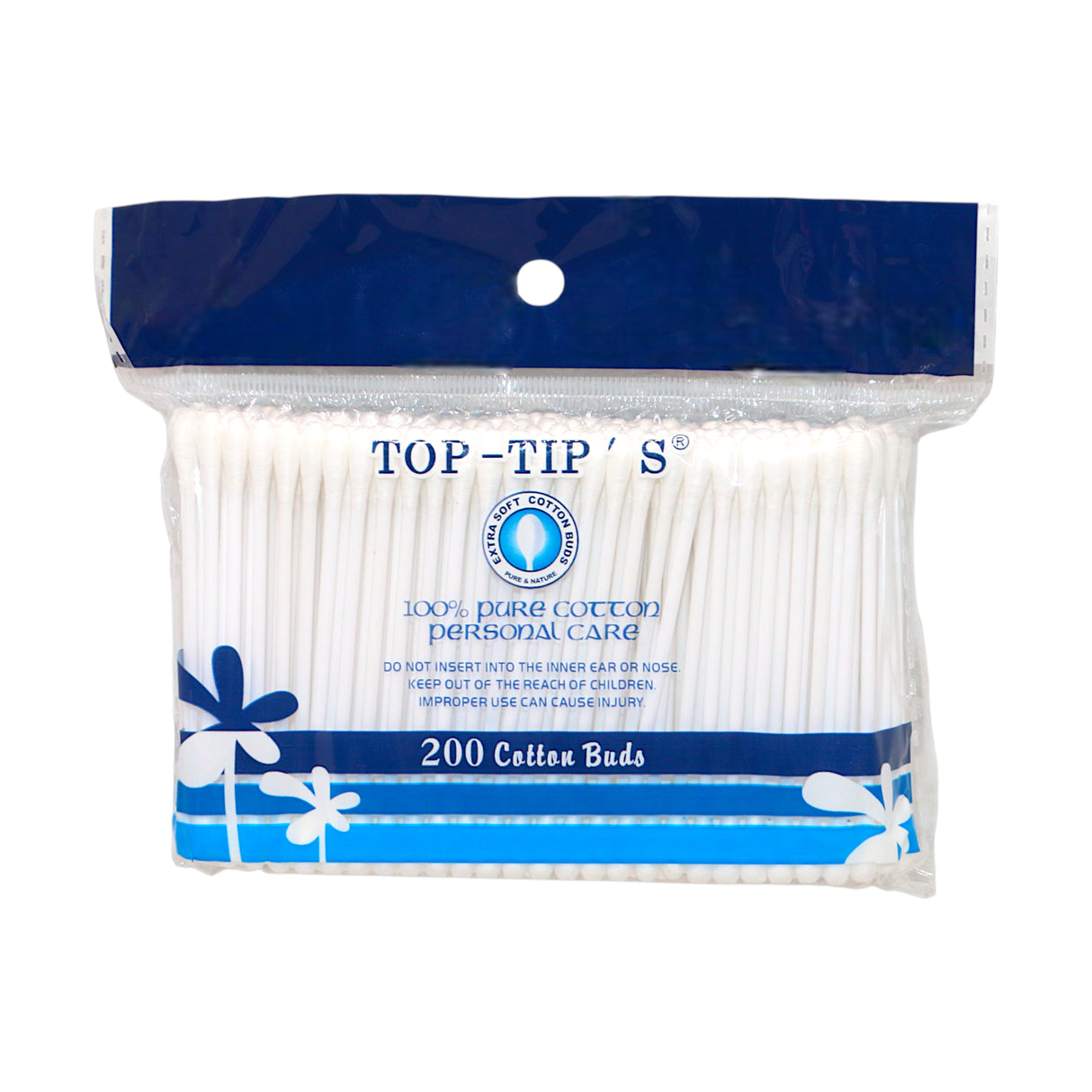 plastic cotton bud 200pc pack