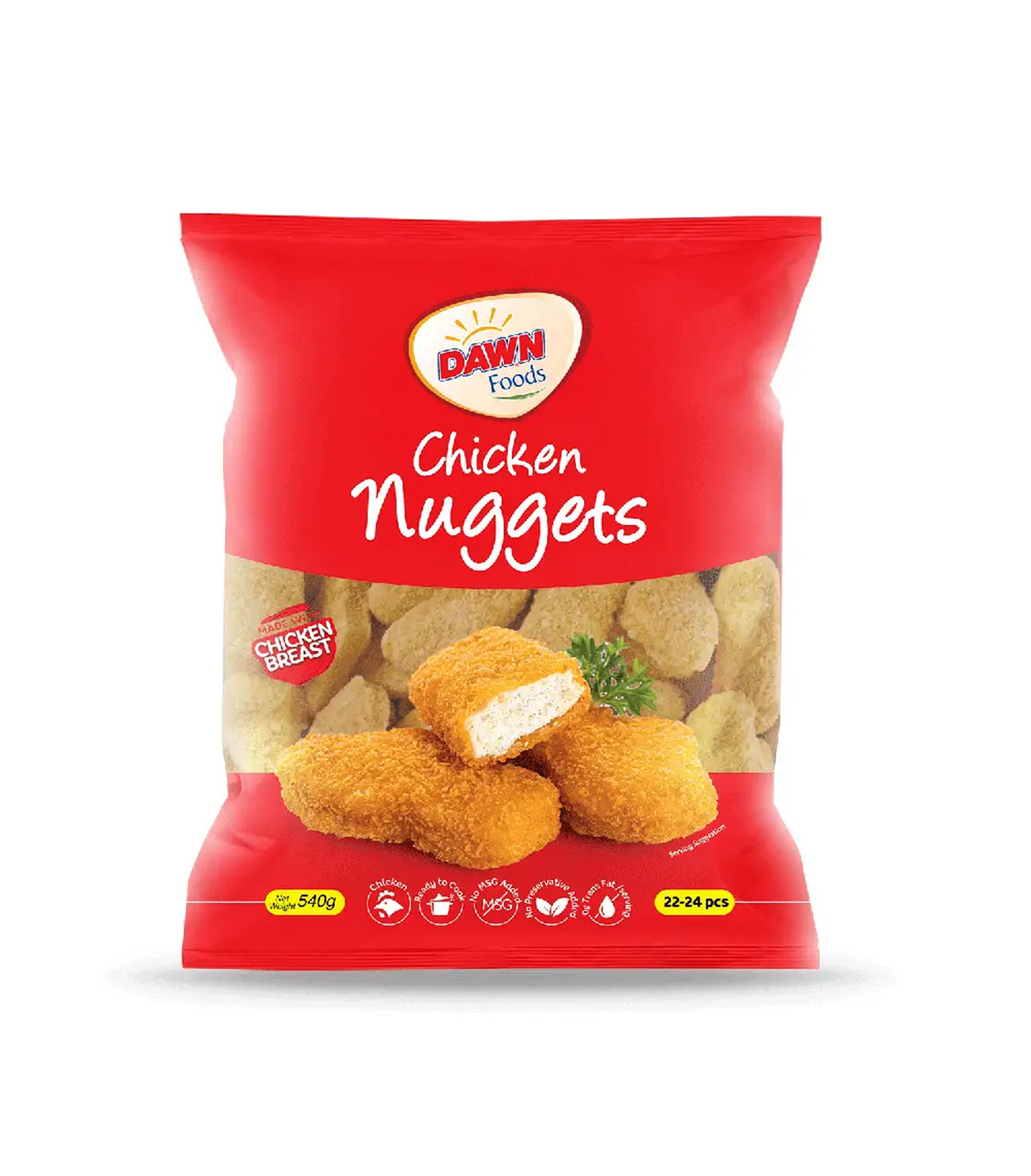 dawn chicken nuggets 540g