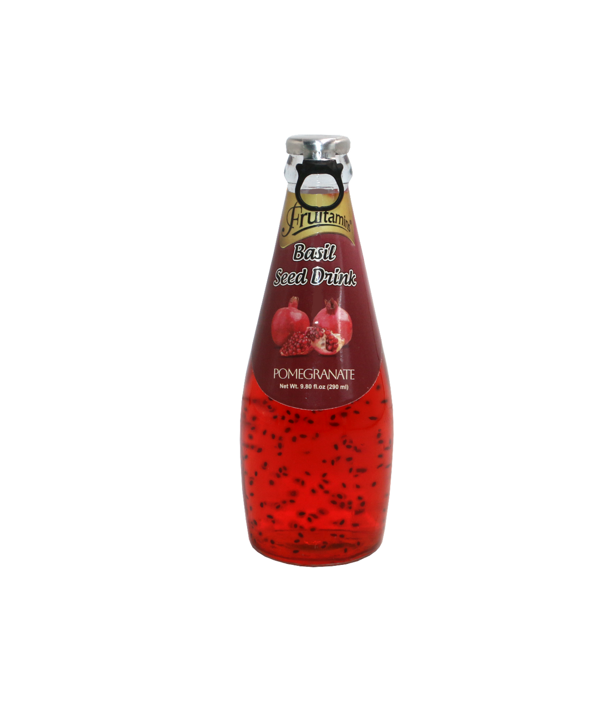fruitamins basil seed drink pomegranate 290ml