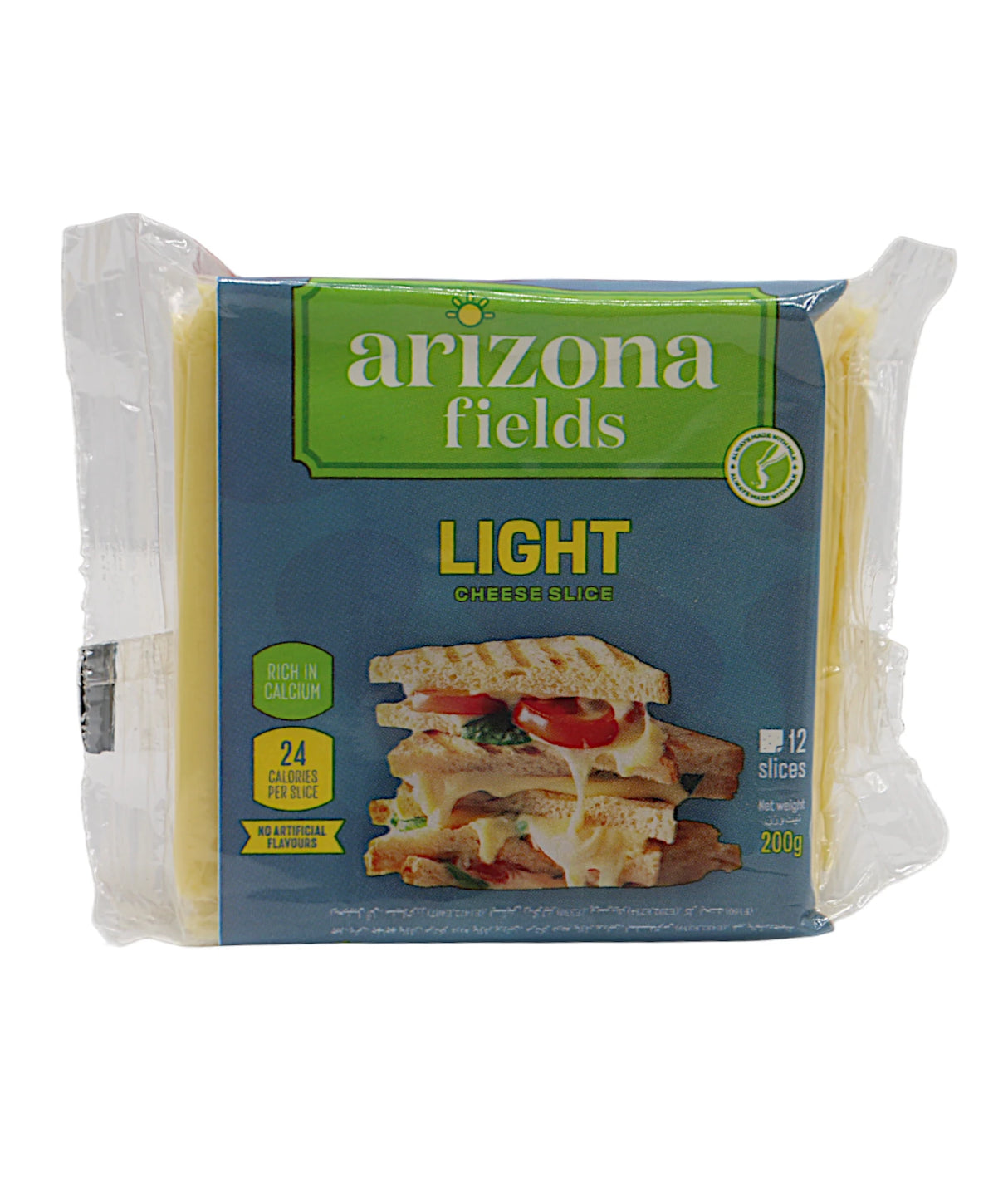 arizona fields cheese slice light 200g