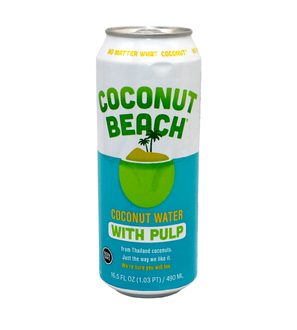 coconut beach coconut water with pulp 490ml thailand