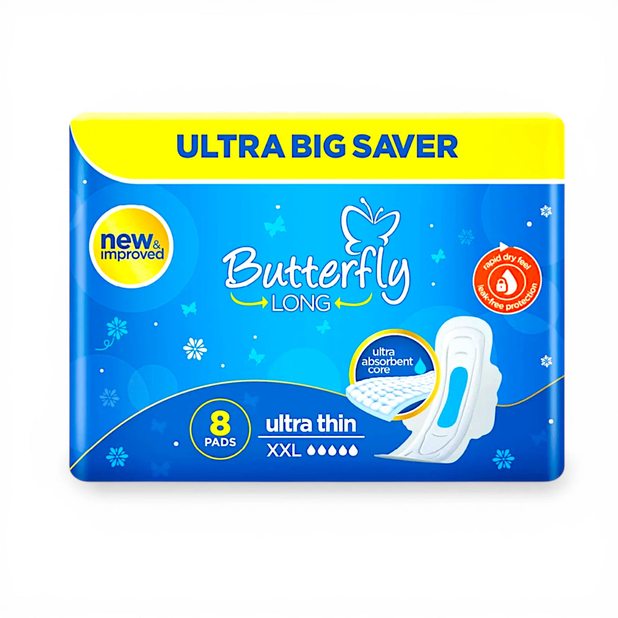 butterfly pad long ultra thin 8pc