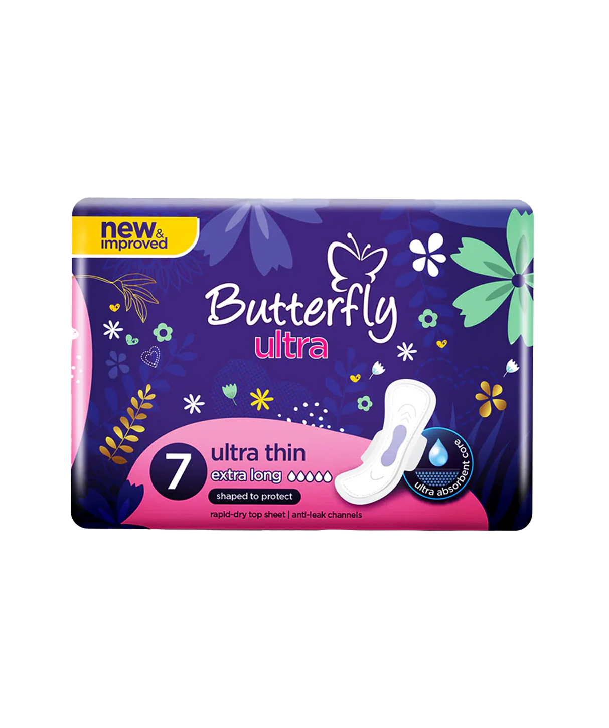 butterfly pad ultra thin extra long 7pc