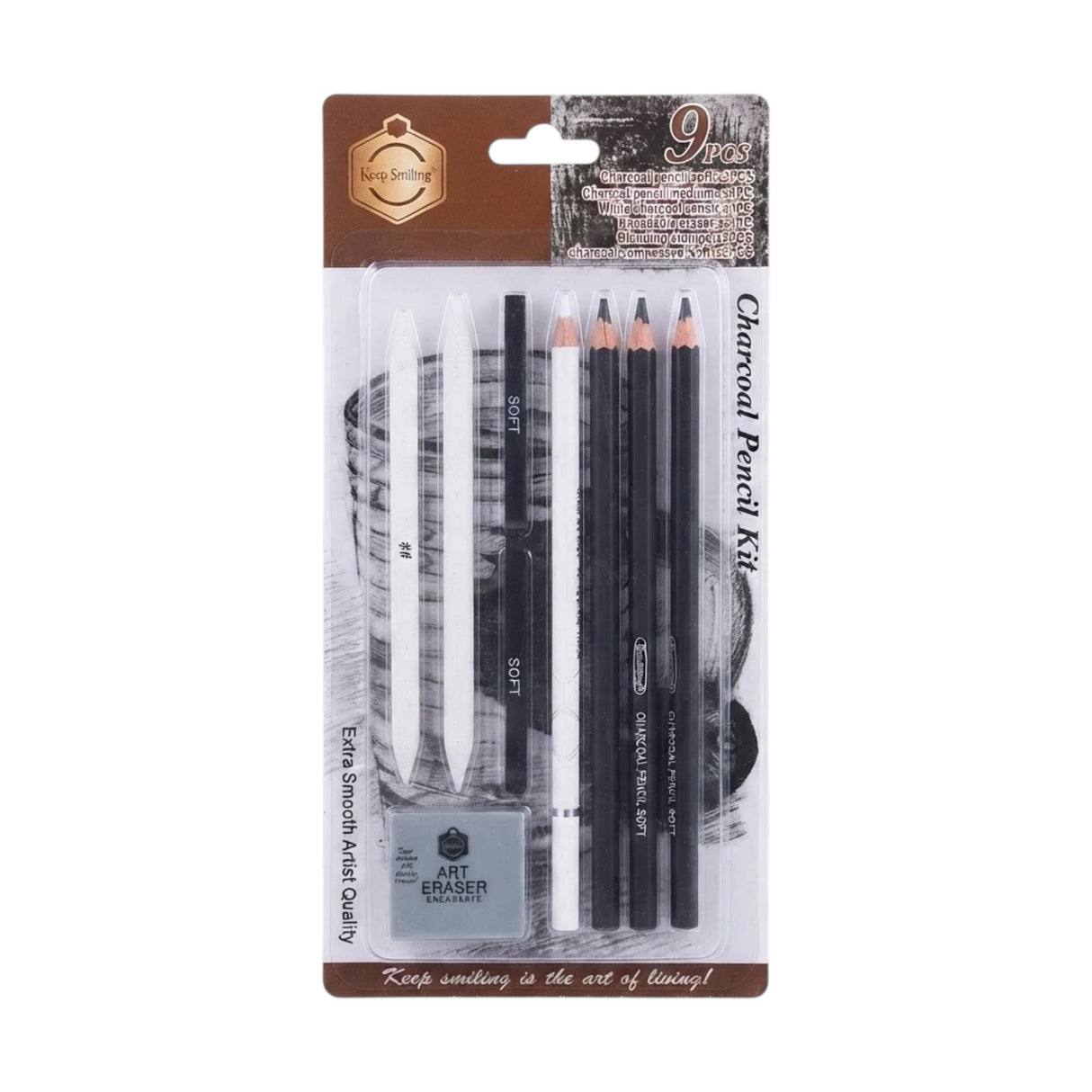 keep smiling charcoal pencil kit 1109
