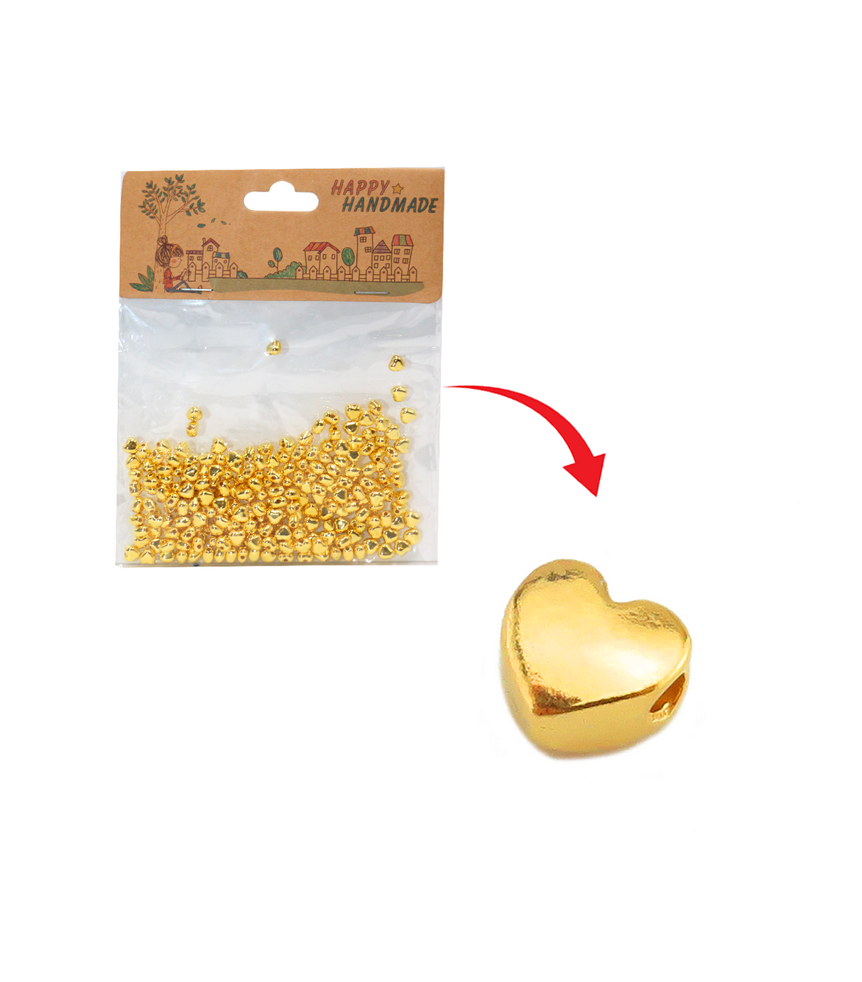art and craft mini star beads 300pc golden