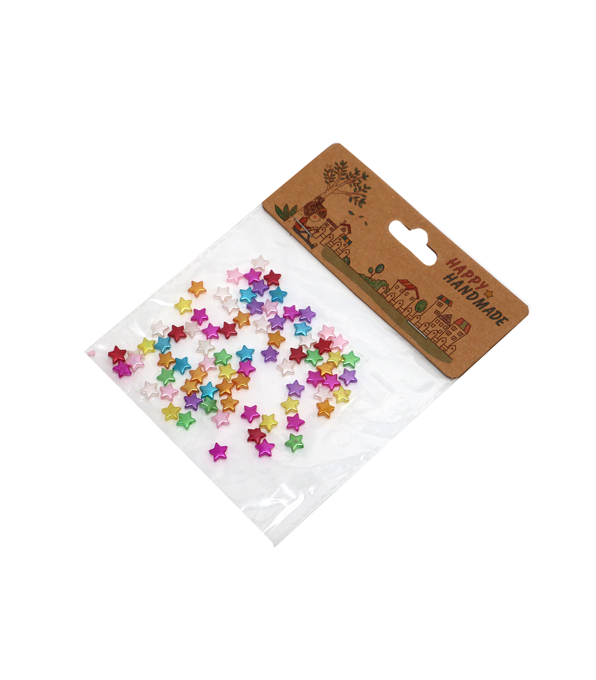 art and craft multi star beads 70pc 9044