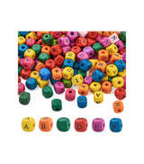 art and craft multi square alphabet beads 1170