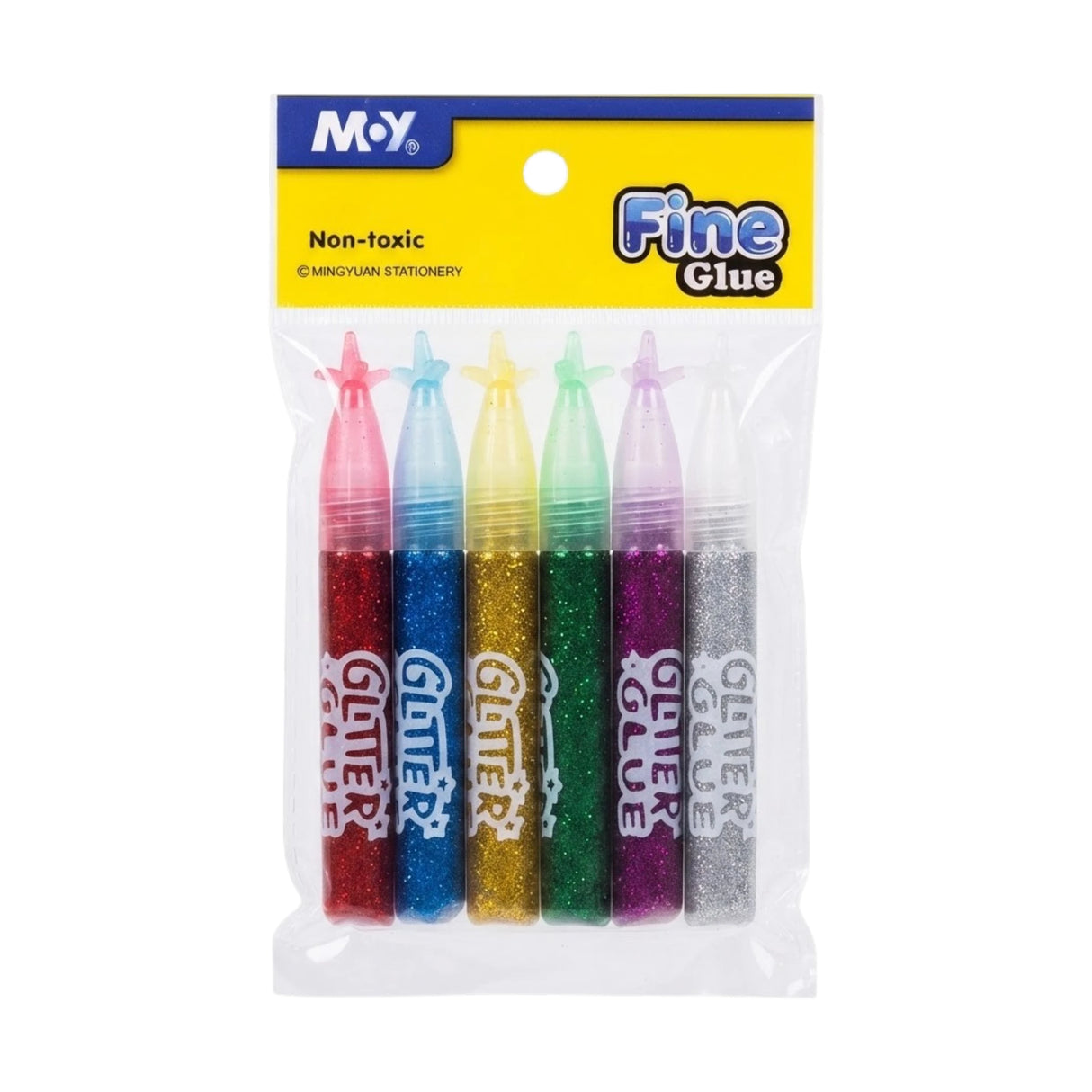 glitter glue 6pc fine glue 10g non toxic my-3023