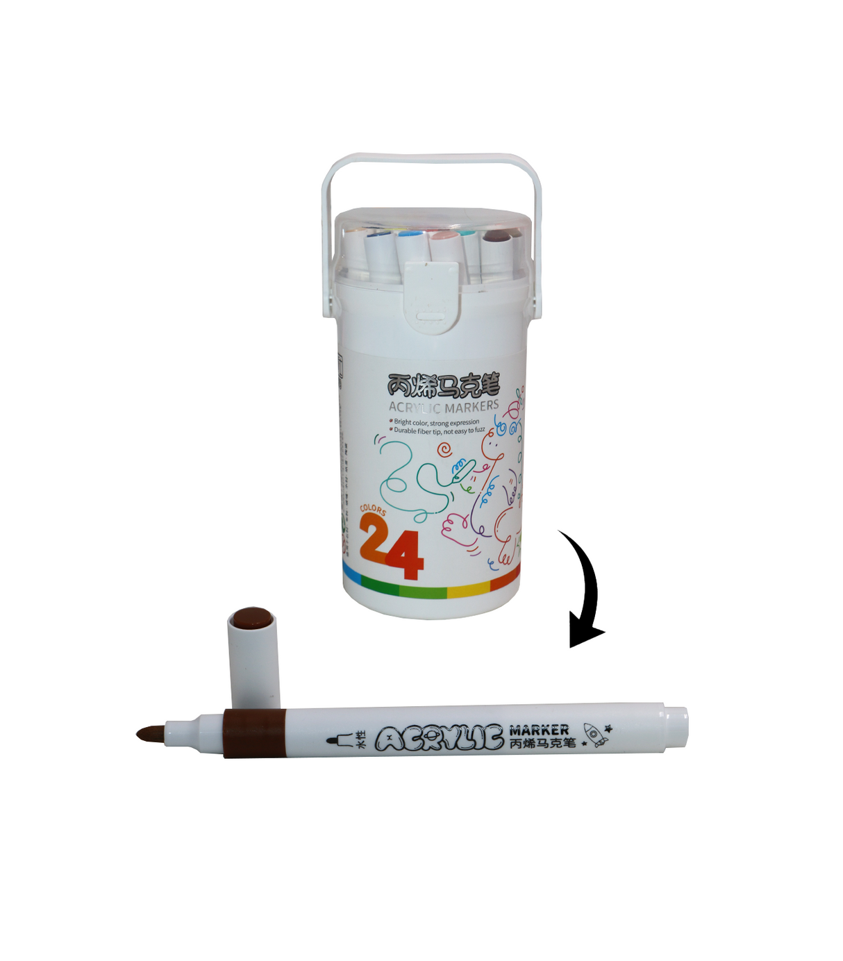 acrylic markers 24pc china 679-24