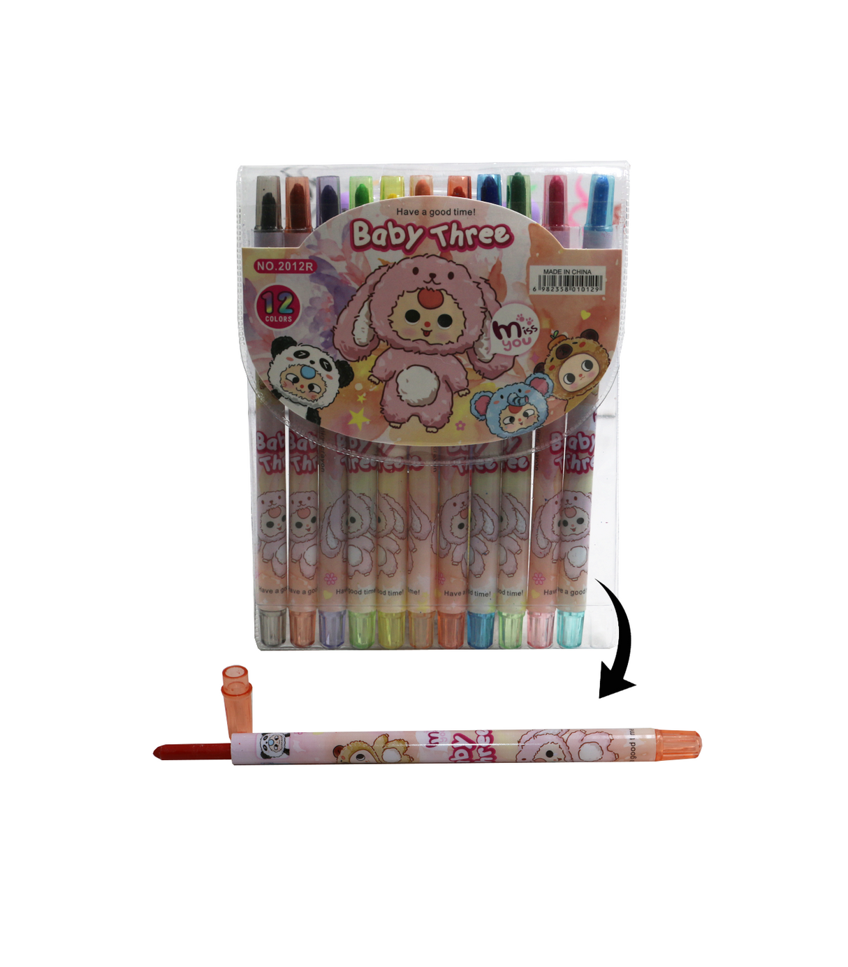 rotating crayon baby big three large 12pc china 2012r