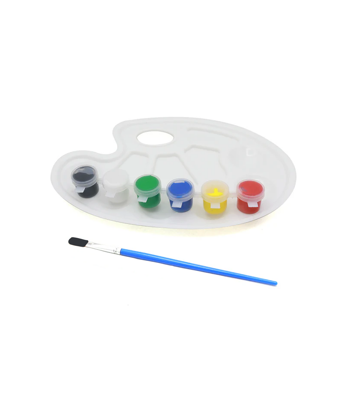 artist color mixing tray oval shape 10hole with 6 brush & 6 colors china 368