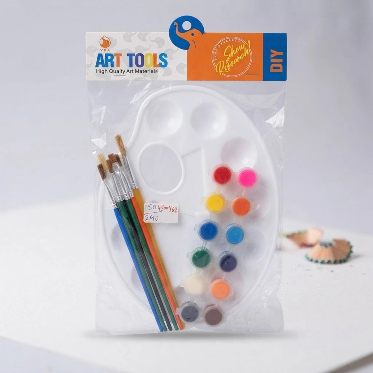 diy color mixing tray with 6 brush & 12 colors china 400
