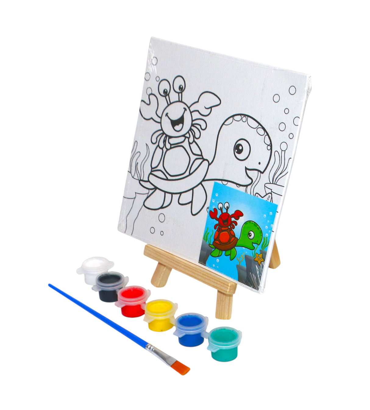 mini painting kit 6 color with canvas and easel stand china