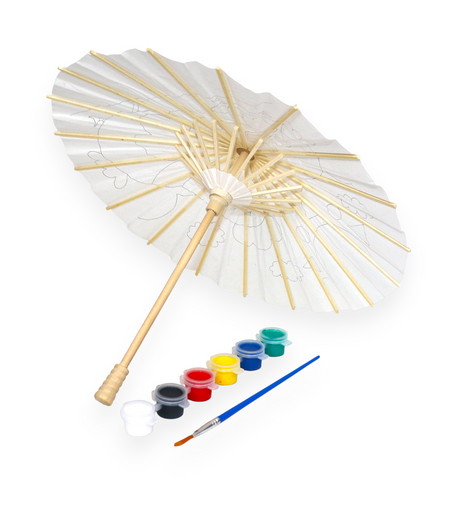 mini painting kit 6 color with paper umbrella china