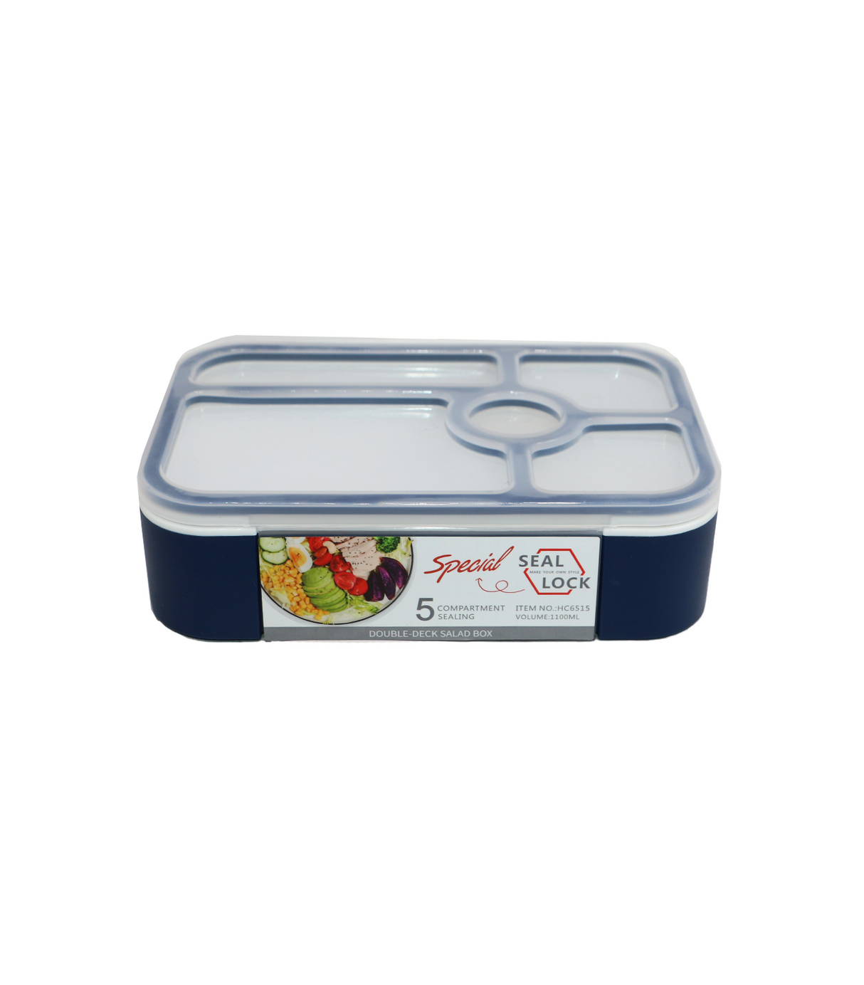 plastic lunch box 5 sections china 6514
