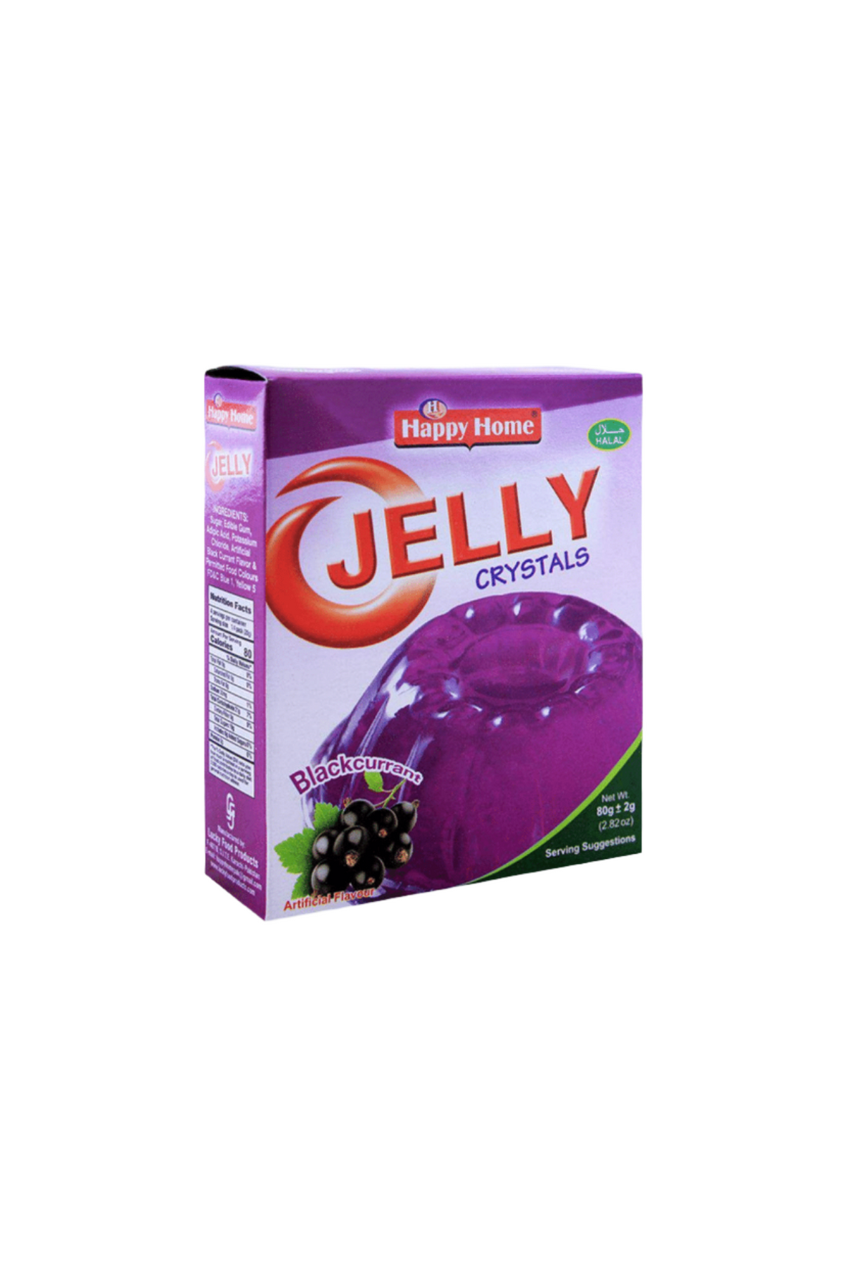 happy home jelly blackcurrant 80g