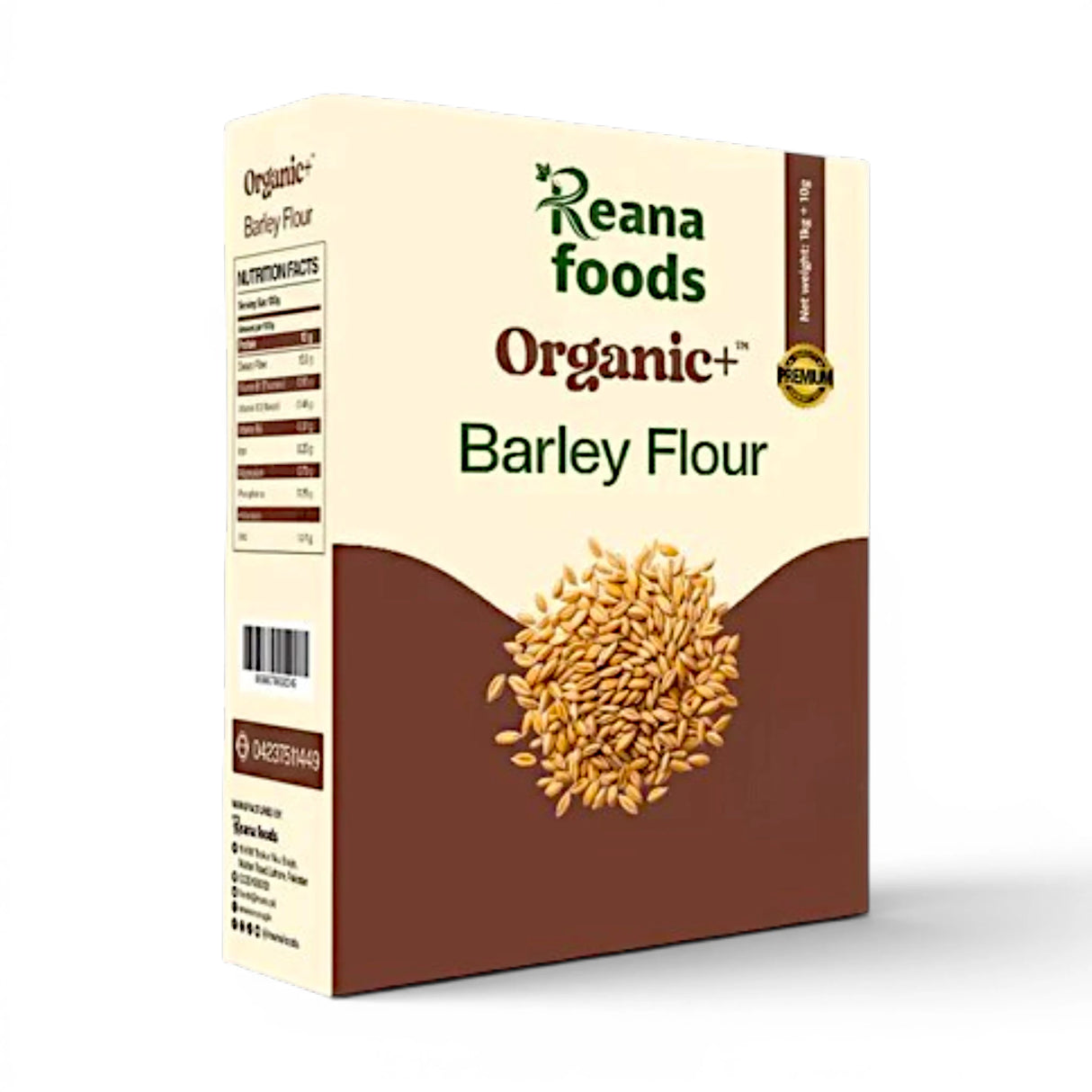 reana foods organic barley flour 1kg