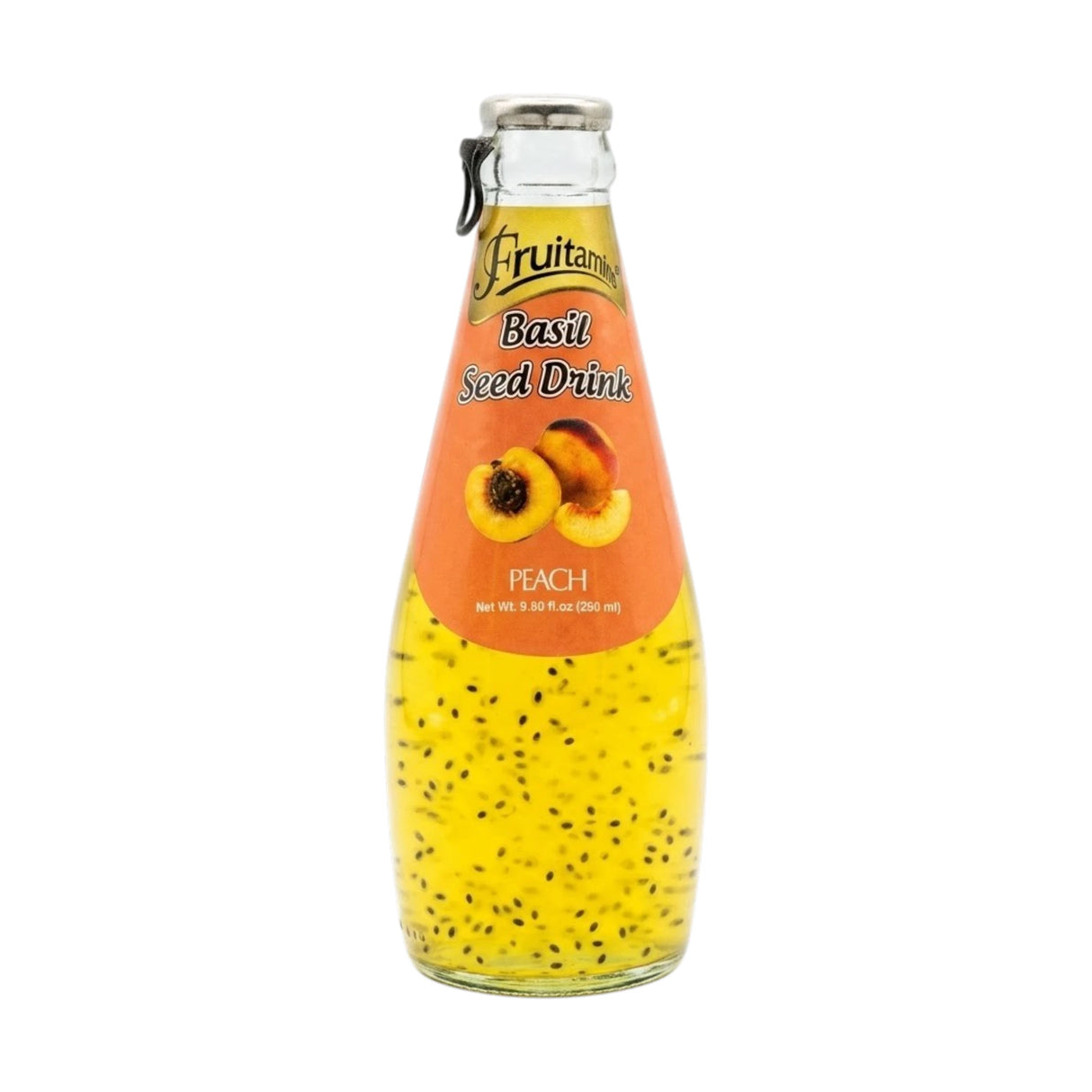 fruitamins basil seed drink peach 290ml