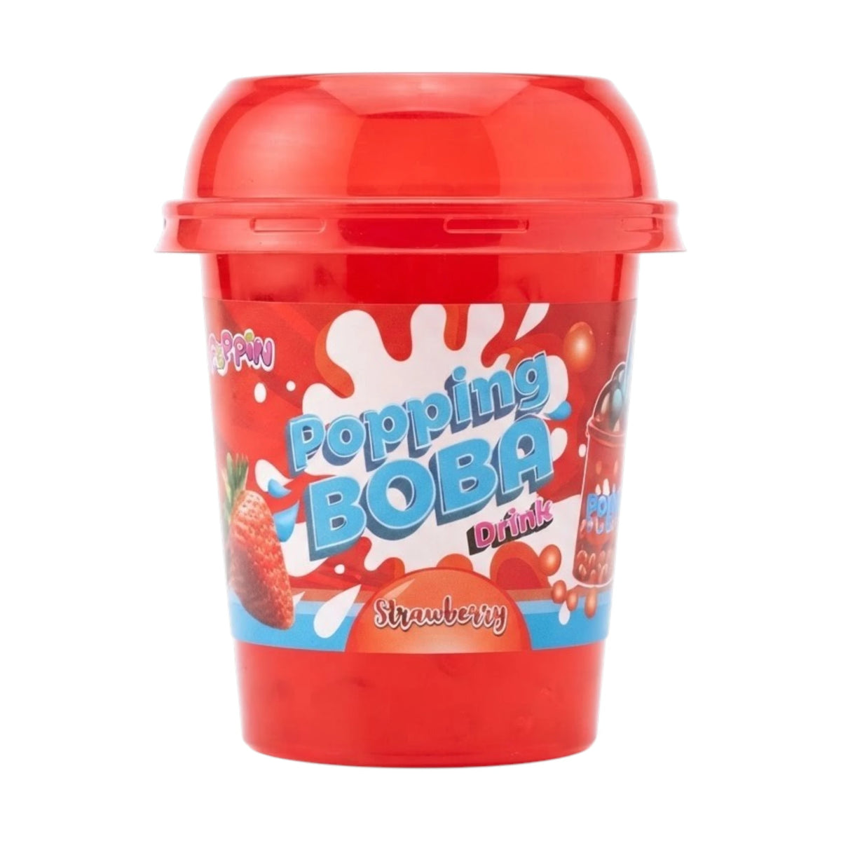 poppin popping boba drink strawberry 280ml