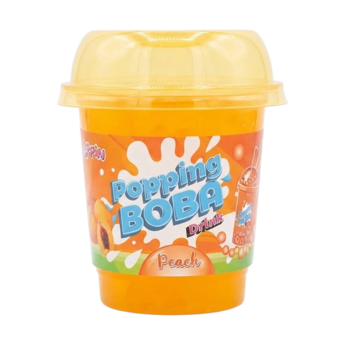poppin popping boba drink peach 280ml