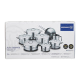 korkmaz alfa grande ss kitchen set 14pc induction base turkey a1089