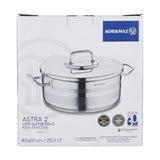 korkmaz ss casserole 25l induction base turkey a2040